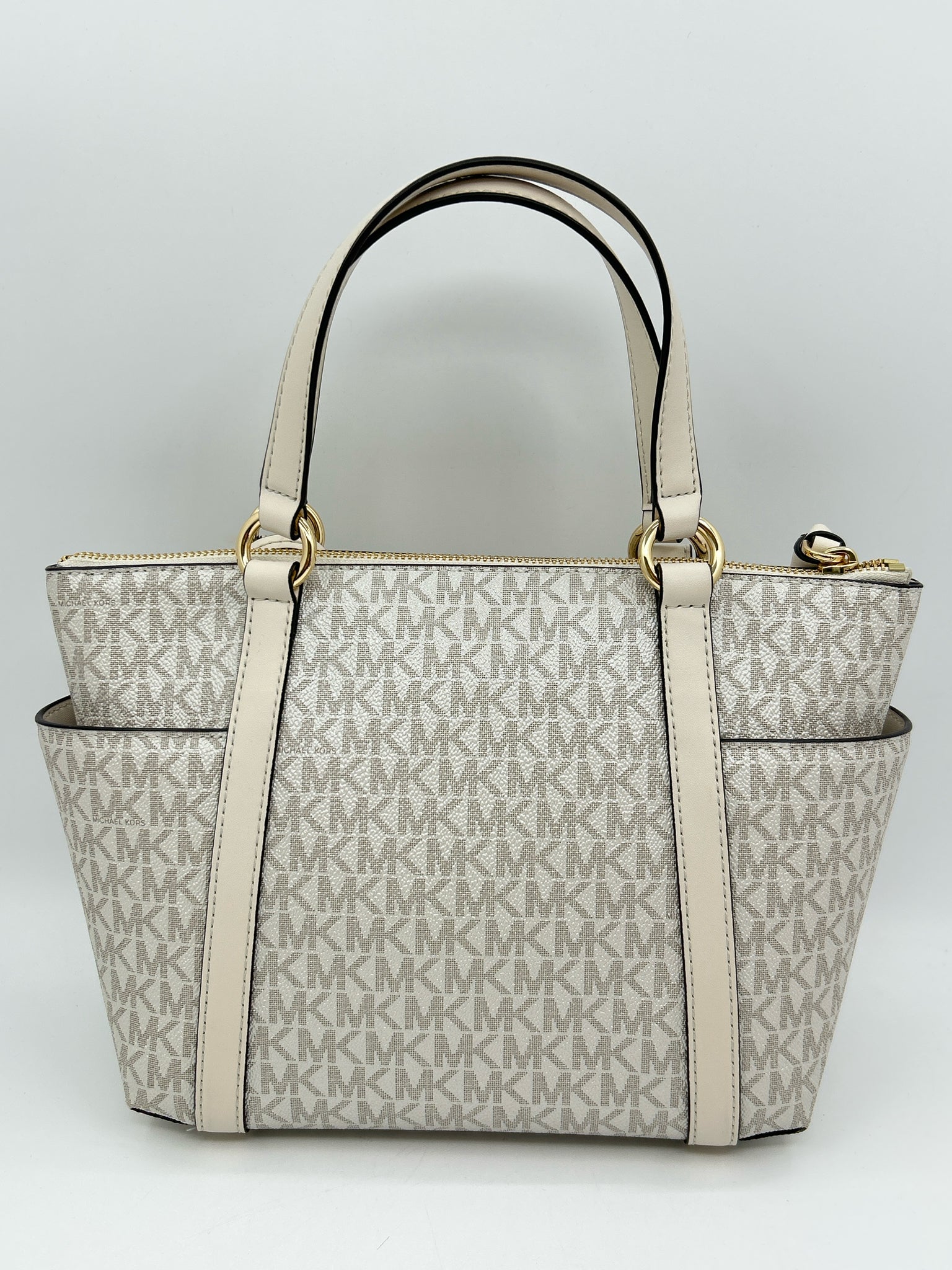 MICHAEL KORS WHITE AND GRAY Women Tote