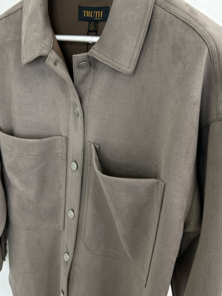 TRUTH Women Size S Taupe Shirt NWT