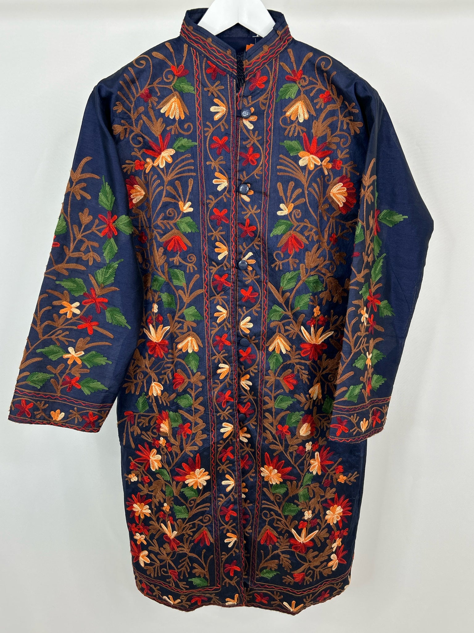 NO BRAND Size M NAVY FLORAL Women Kashmiri Jacket