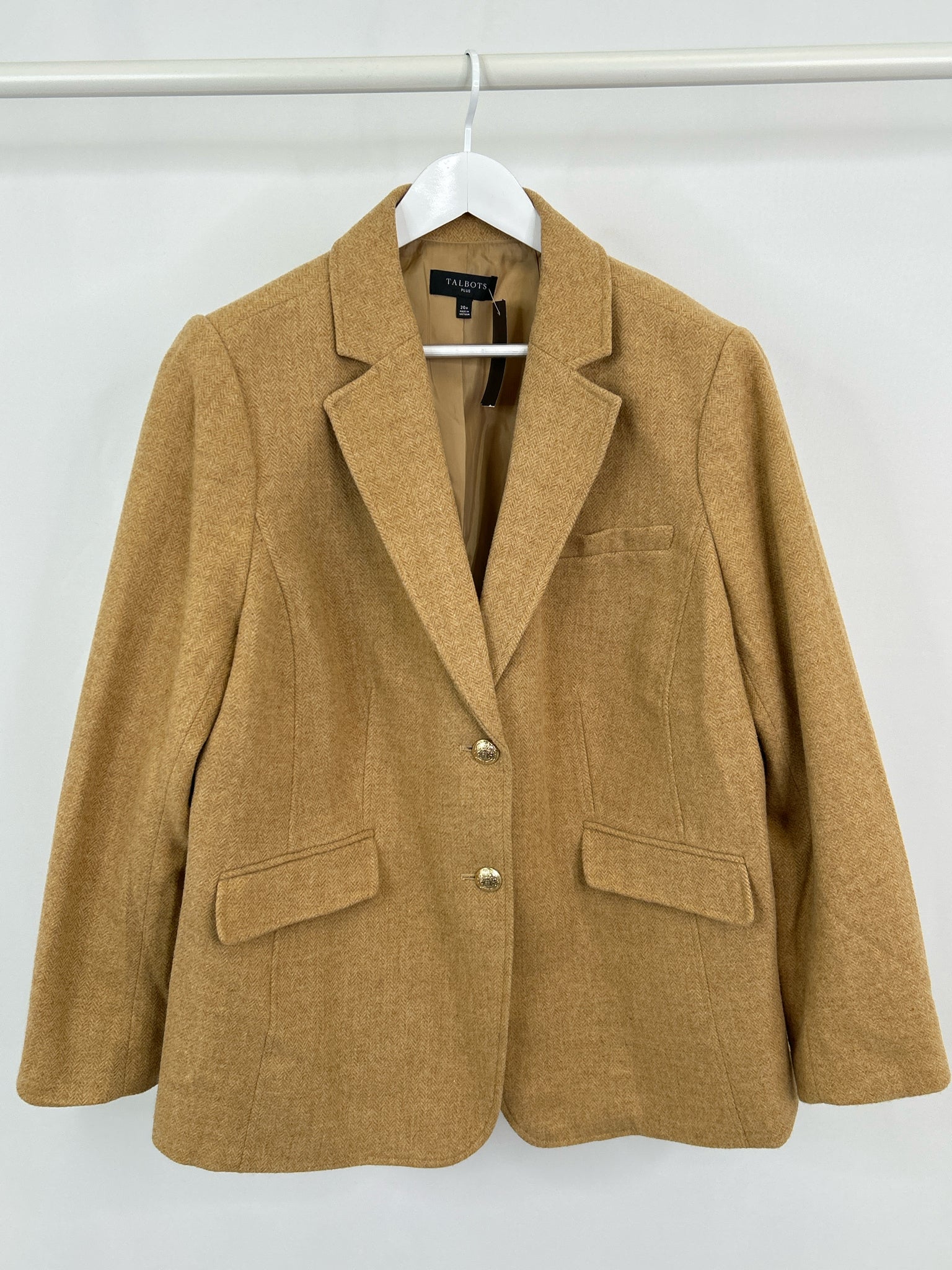 TALBOTS Size 20W Camel Women Blazer