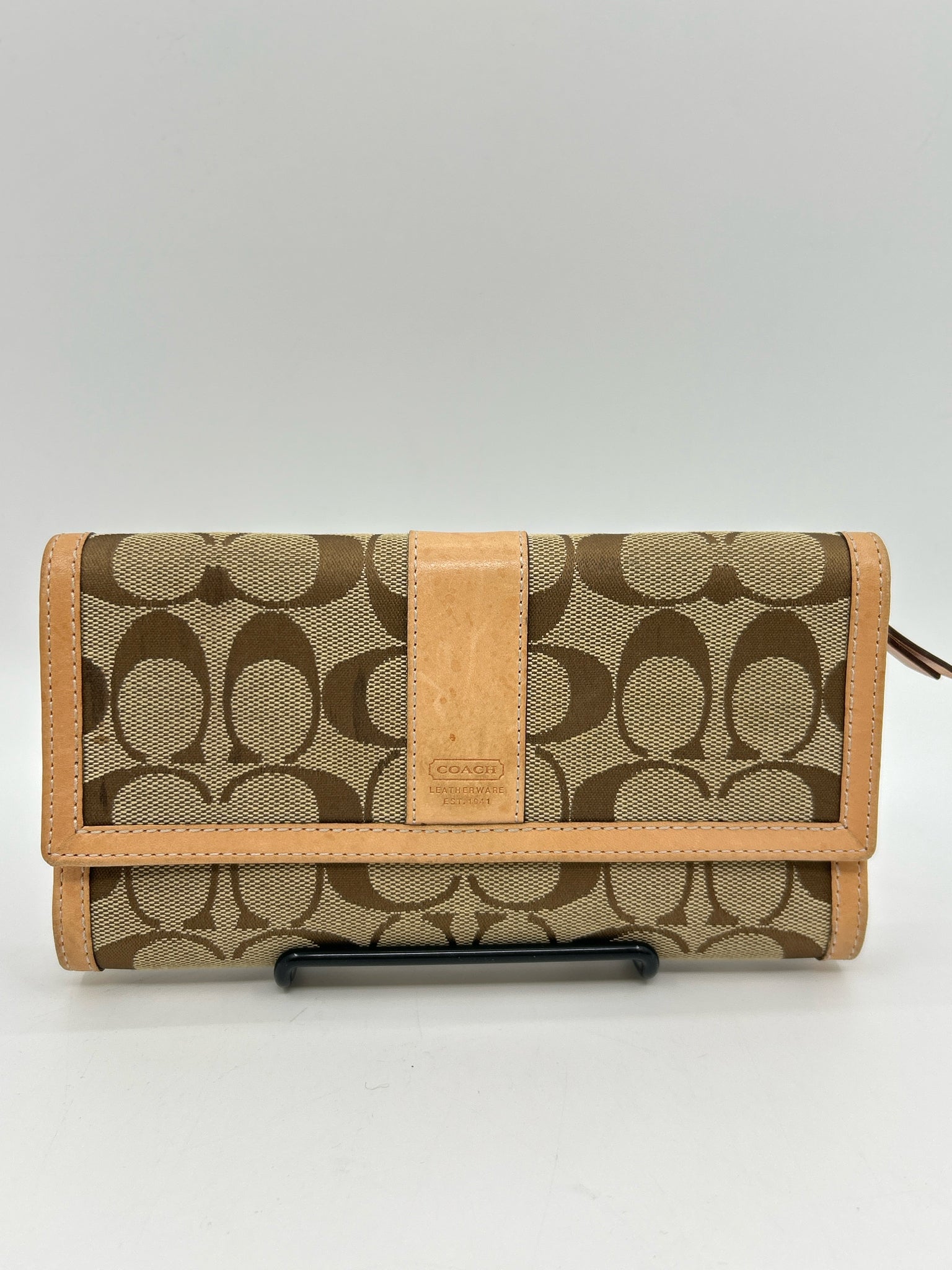 COACH Brown Print Women Wallet