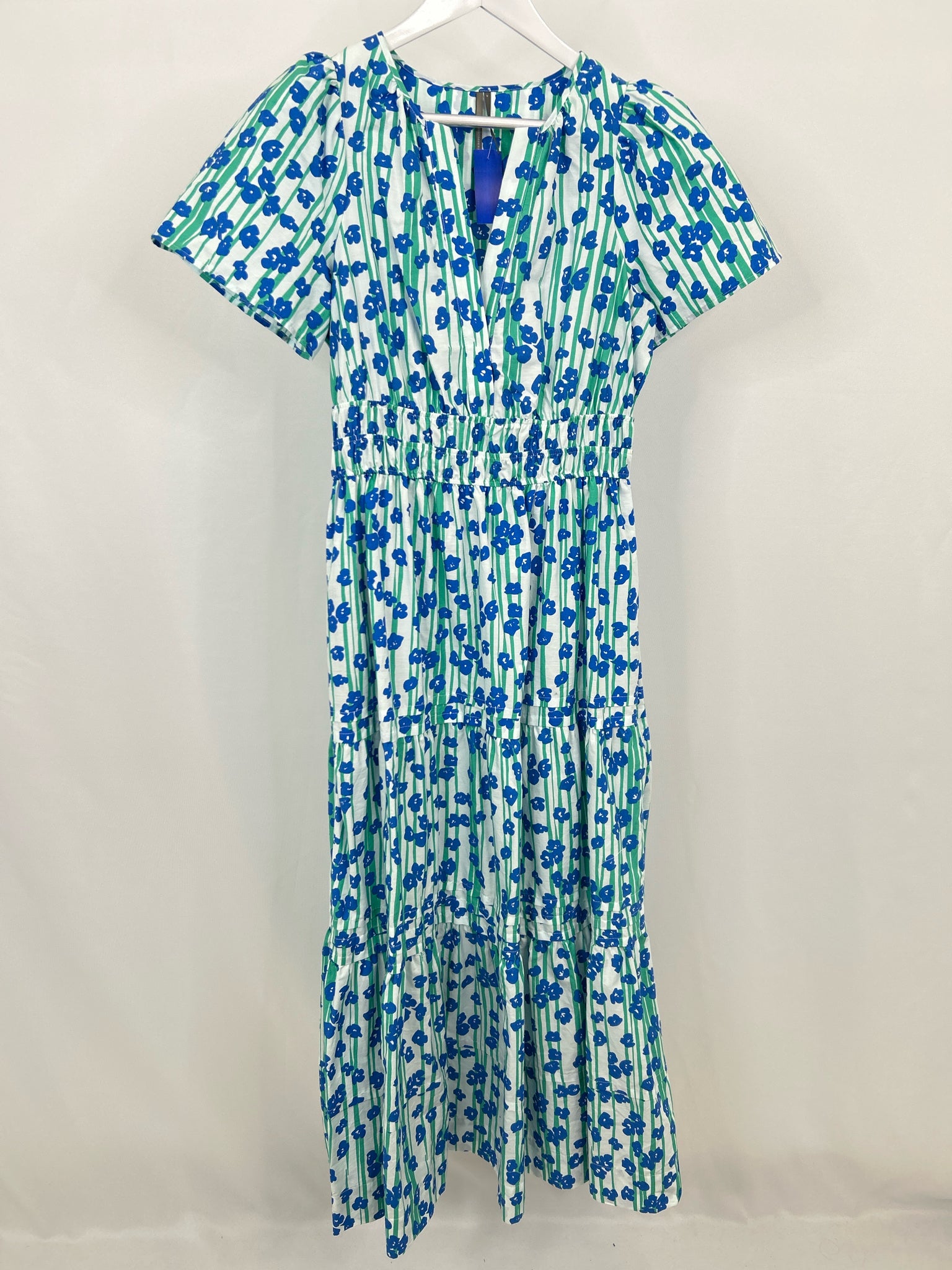 ANTHROPOLOGIE Size M Blue Print Women Dress
