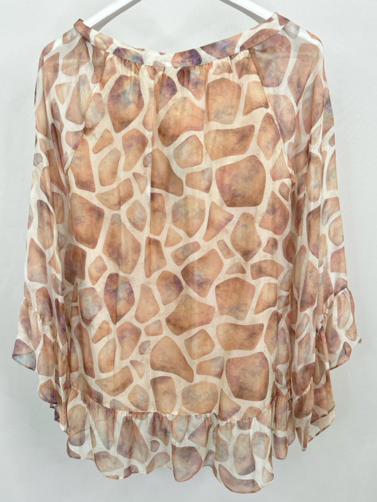 RACHEL ZOE Women Size S BEIGE AND WHITE Top