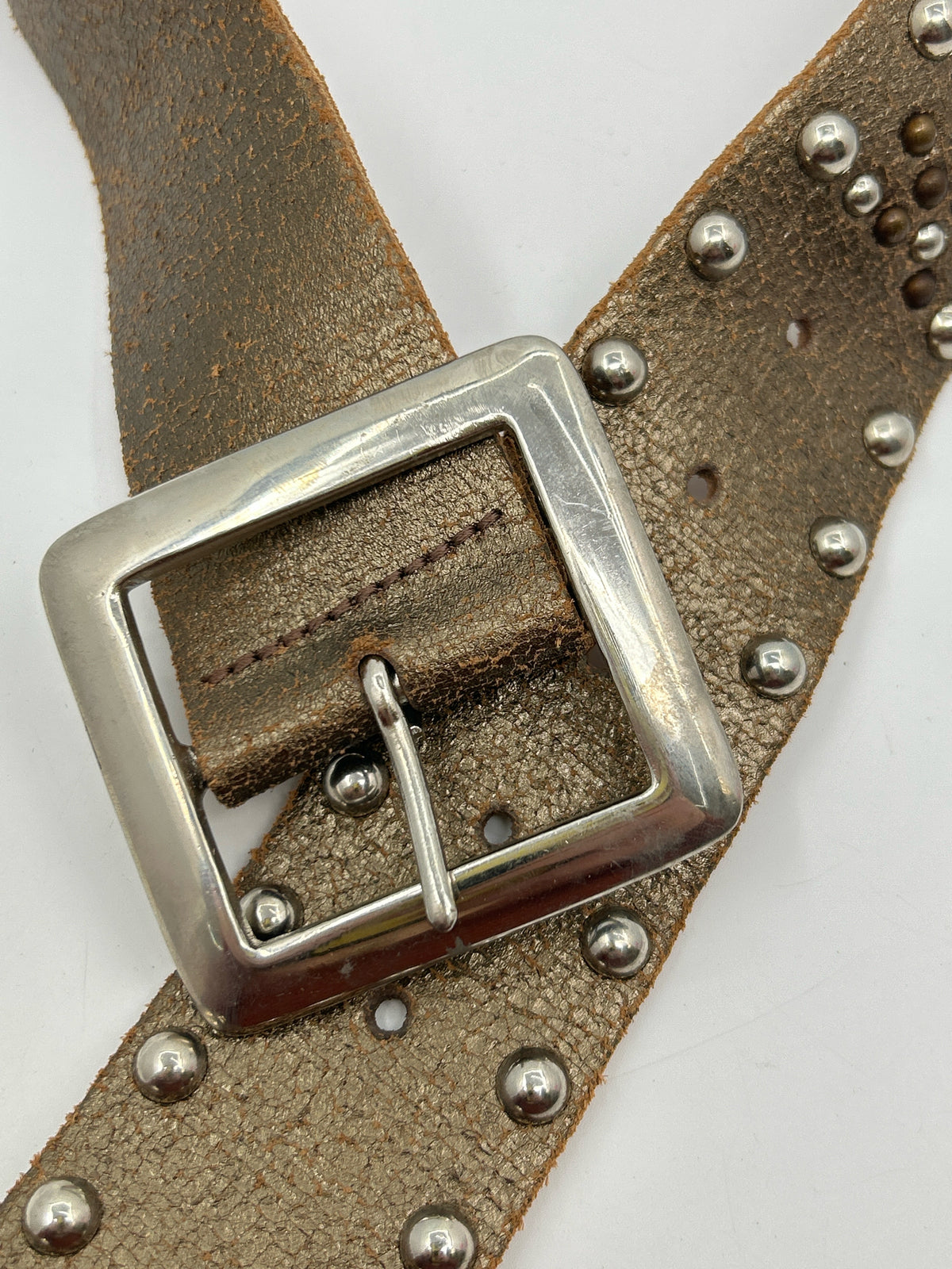 Black & Brown London Size L METALLIC BROWN Belt