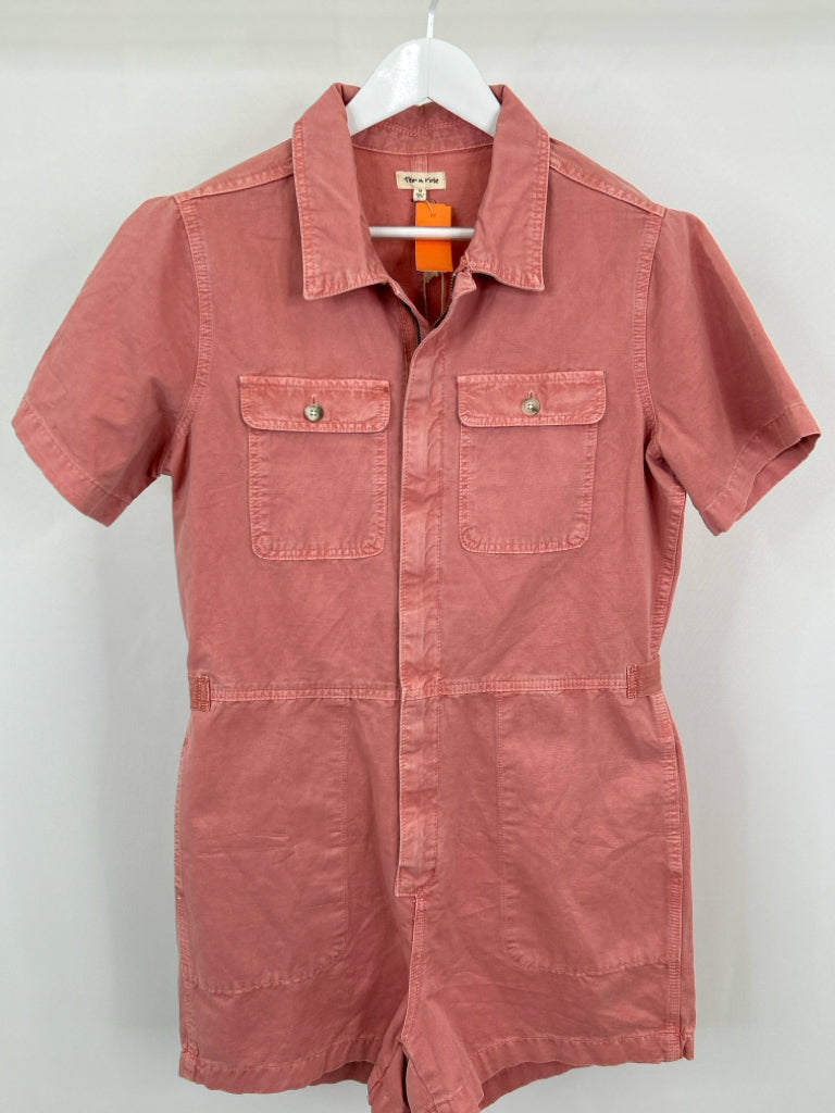 TEA N ROSE Size M Coral Women's Romper NWT