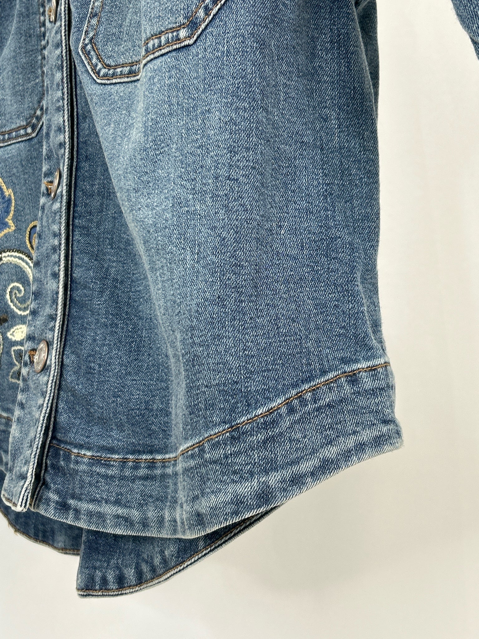 CHICO'S Size M BLUE DENIM Women Jacket