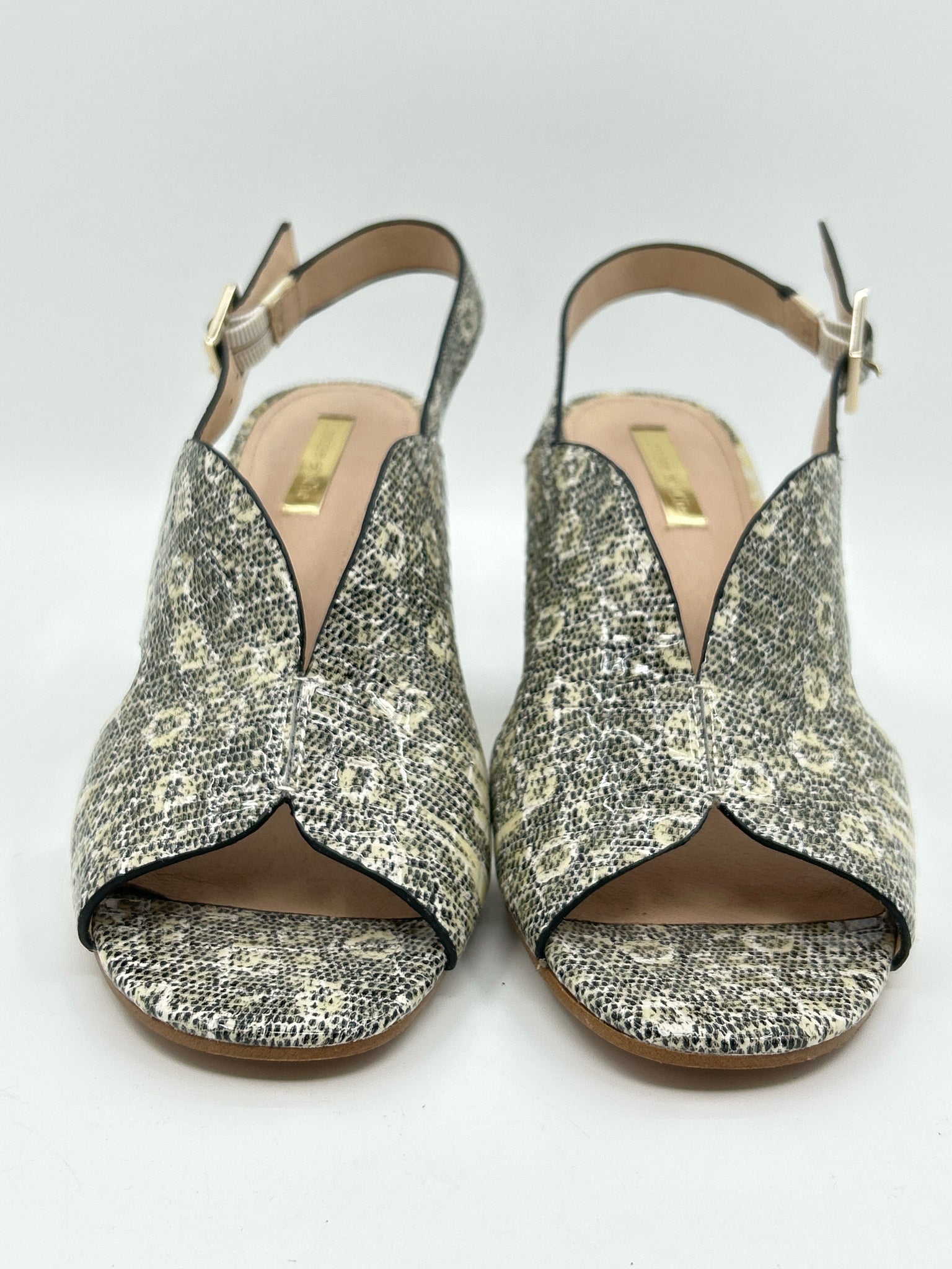 LOUISE ET CIE Size 7.5M CREAM AND BLACK Women Sandal