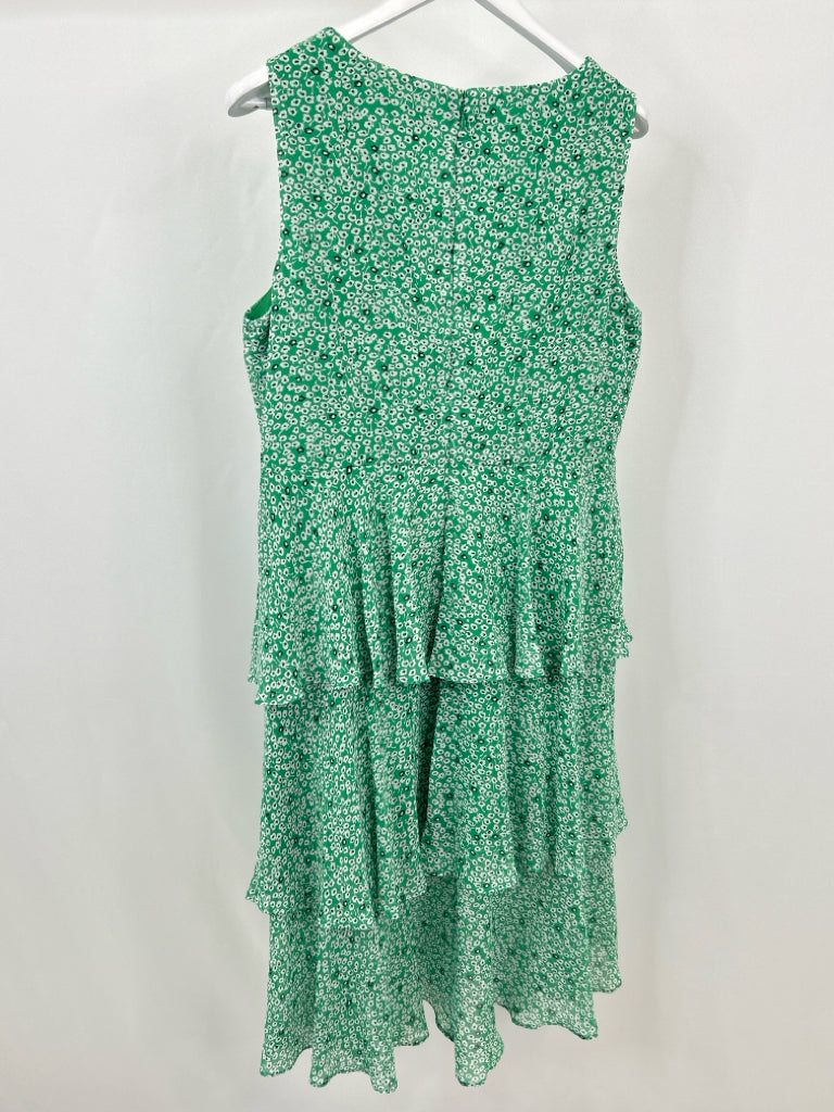 NINE WEST Size 14 Green Floral Dress NWT