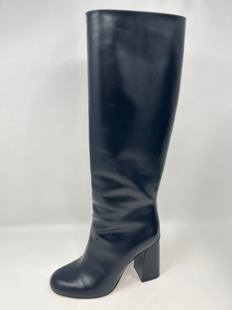 RED VALENTINO Women EU Size 37 Black Avired Leather Boots