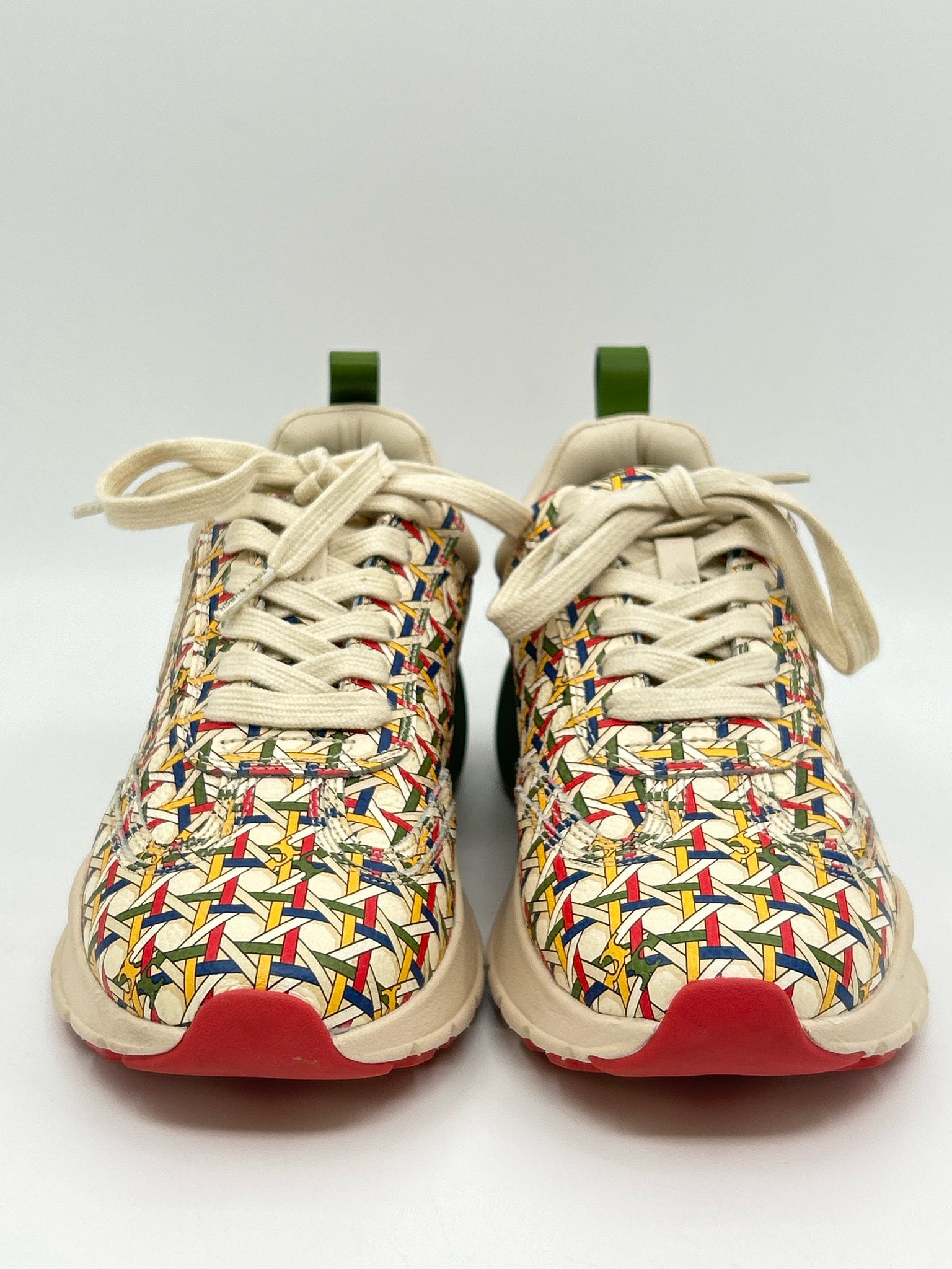 TORY BURCH Size 7M Cream Print Women Sneakers