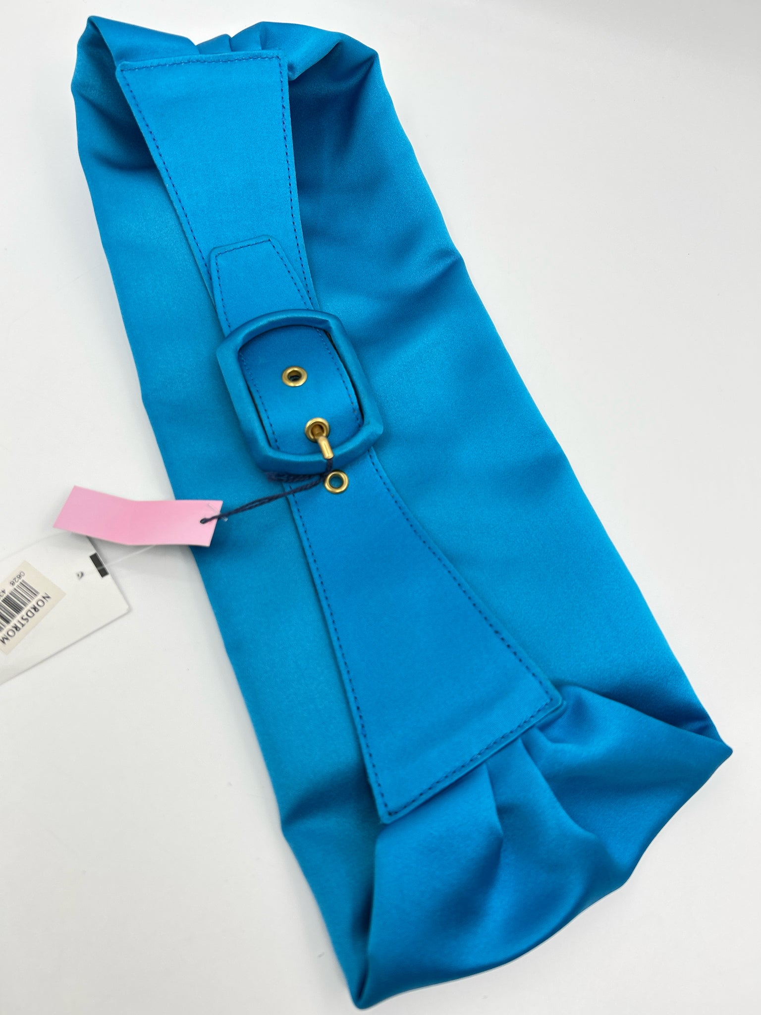 OSCAR DE LA RENTA Turquoise Satin Size M Belt NWT