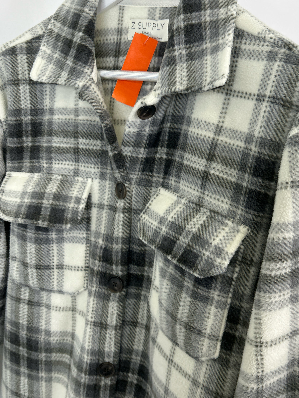 Z Supply Size S WHITE AND GRAY Women Jacket