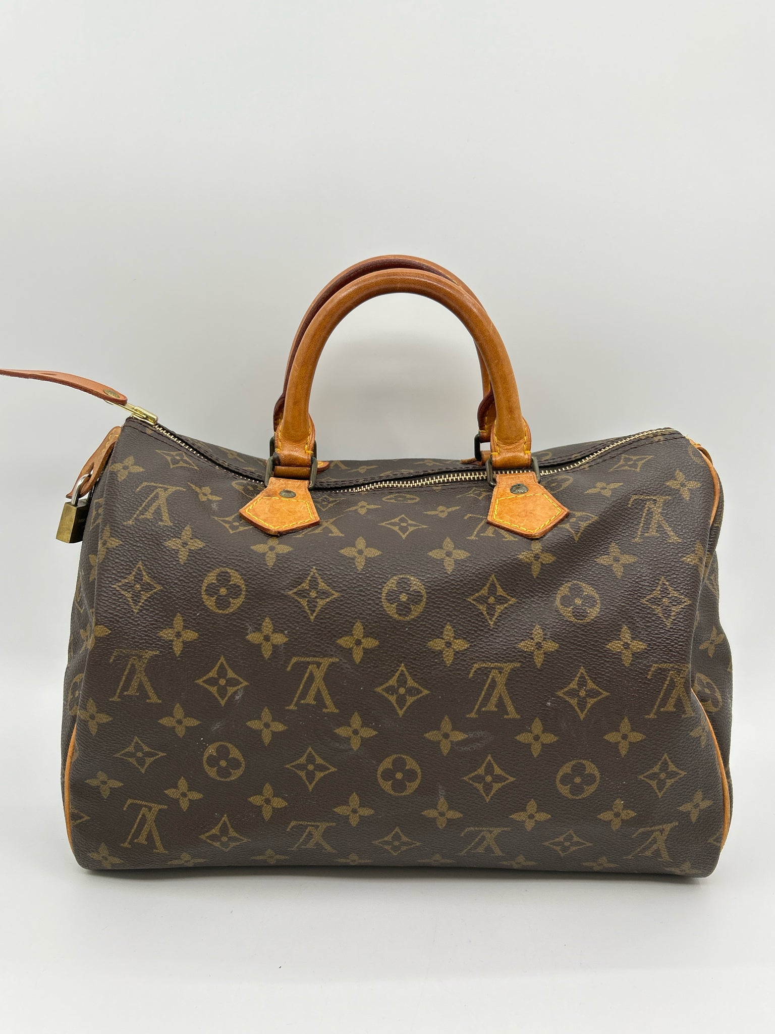 LOUIS VUITTON Brown Speedy 30 Women Purse