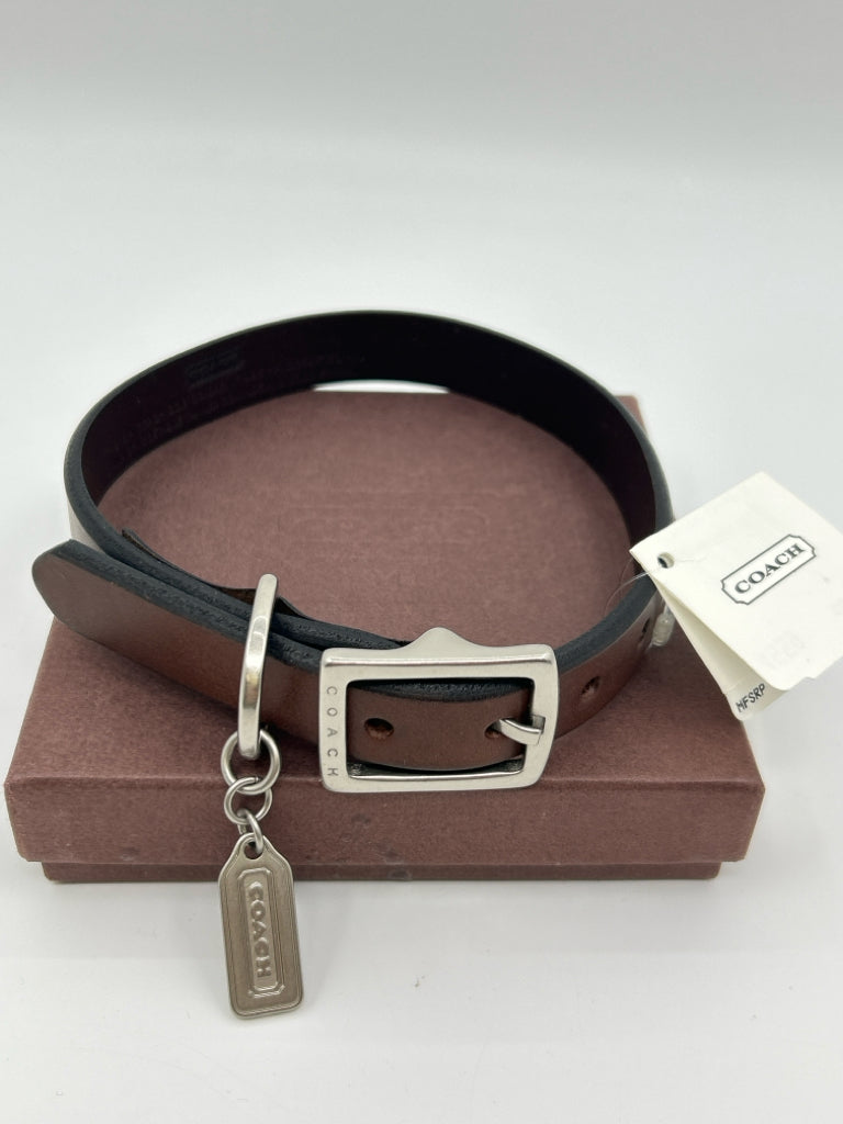 Coach Women Size M Brown Accessories Dog Collar NWT