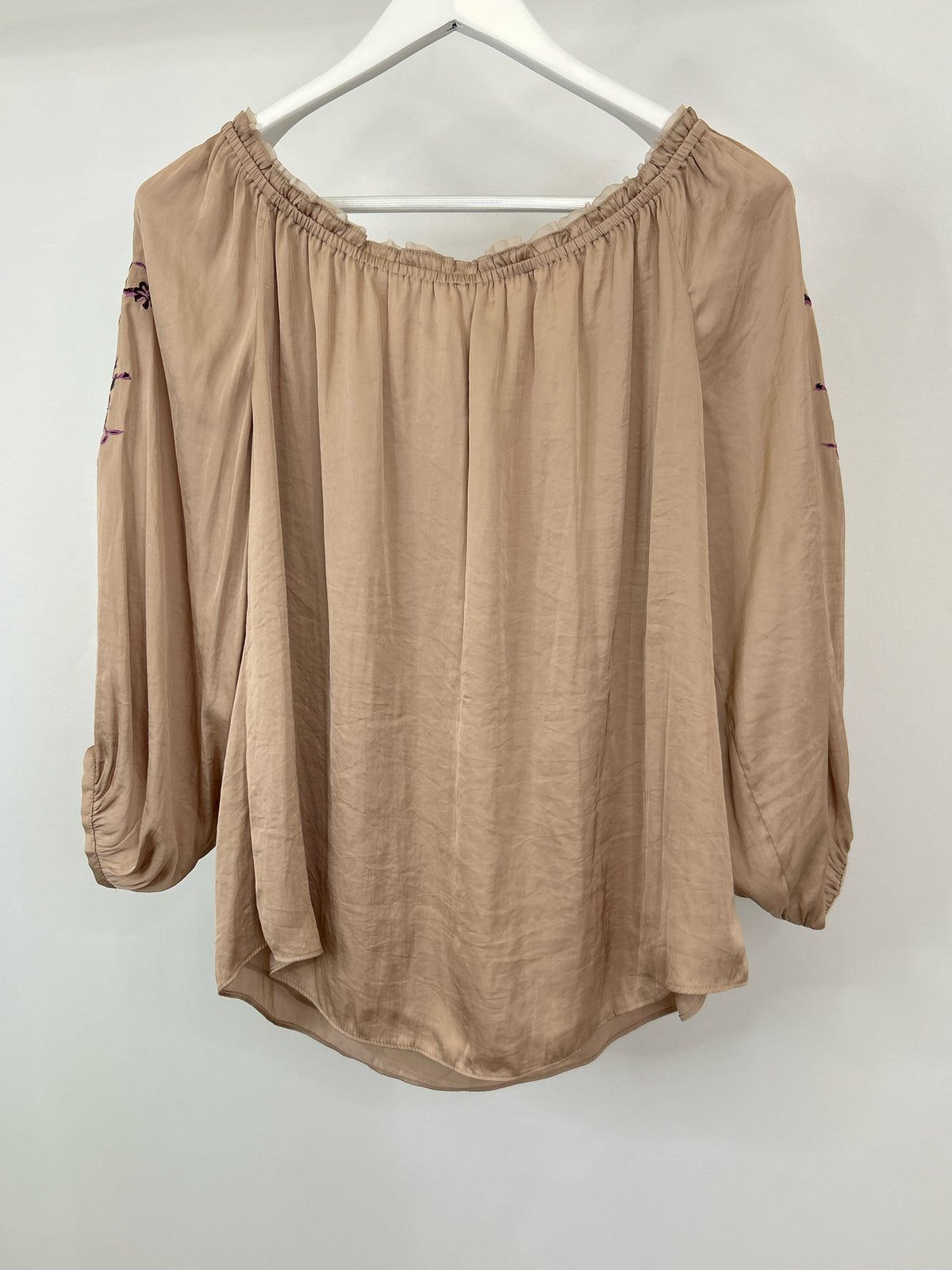 White House Black Market Size L Light Brown Women Top