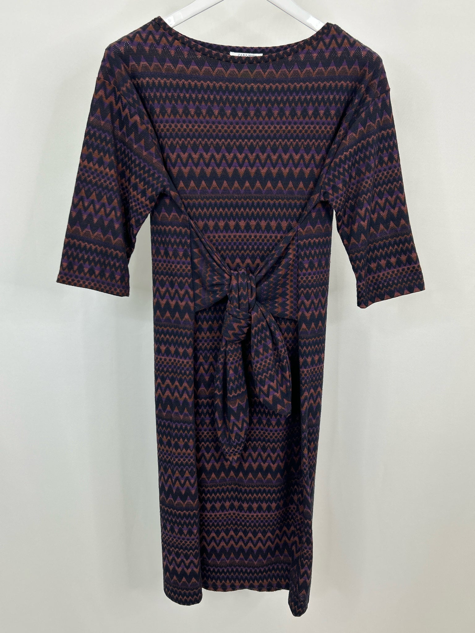 ZARA TRAFALUC Size S Purple Print Women Dress