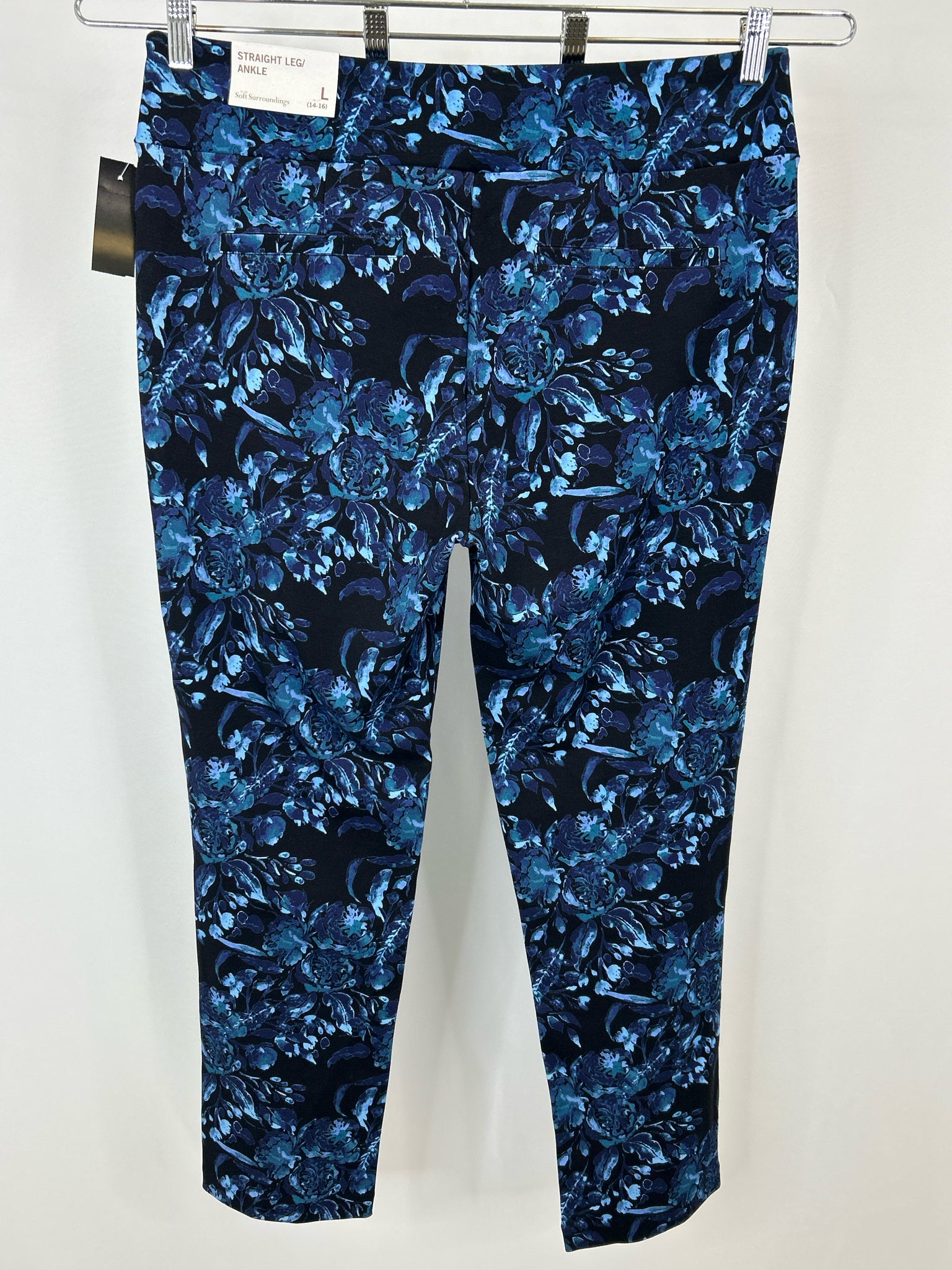 SOFT SURROUNDINGS Size 14/16 Navy Print Women Pants