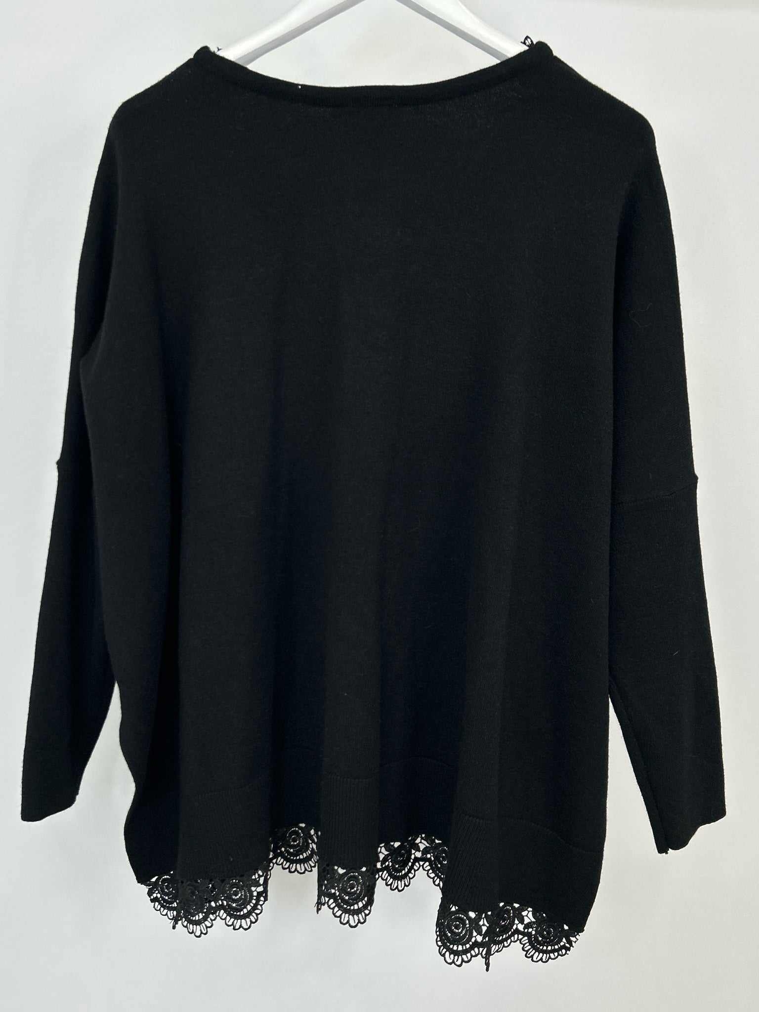 CHICO'S Size L/XL Black Women Sweater
