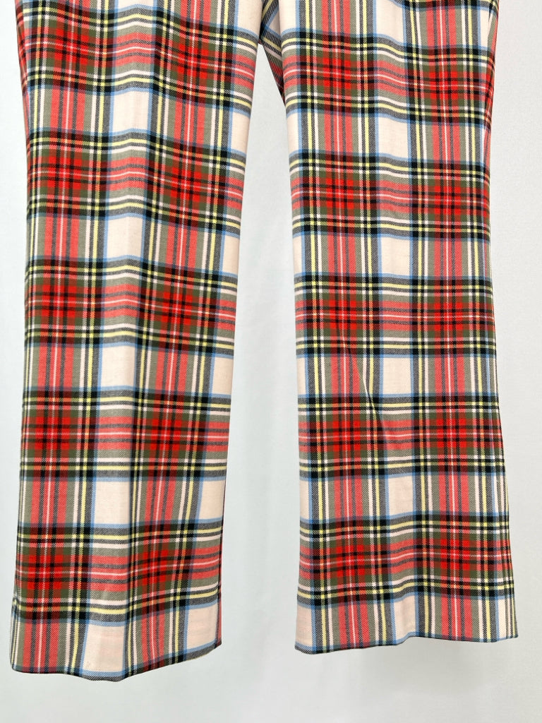 J. CREW Women Size 8P Red Plaid Pants