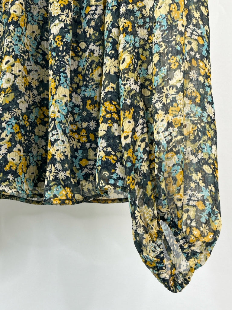 LOFT Size SP NAVY FLORAL Women's Top