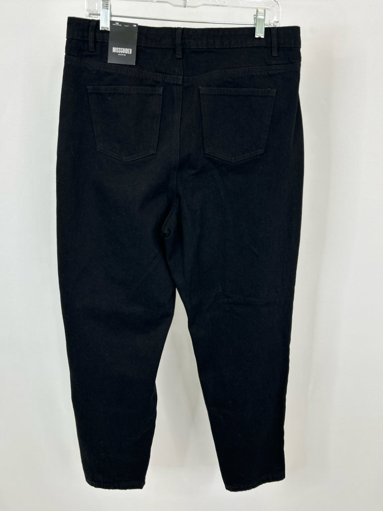 MISSGUIDED NWT Women Size 12R BLACK DENIM jeans