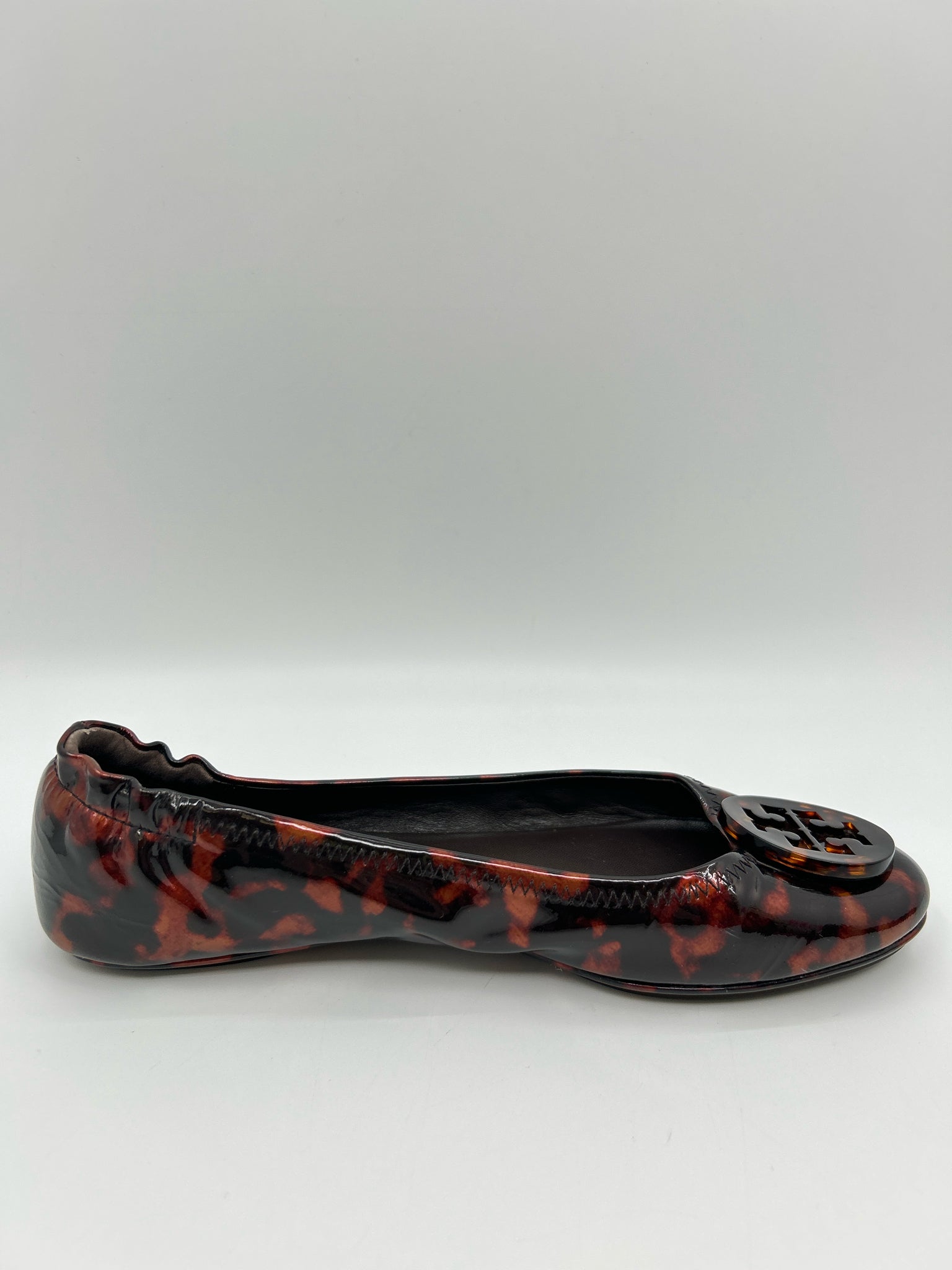 TORY BURCH Size 9M Brown Print Women Flats