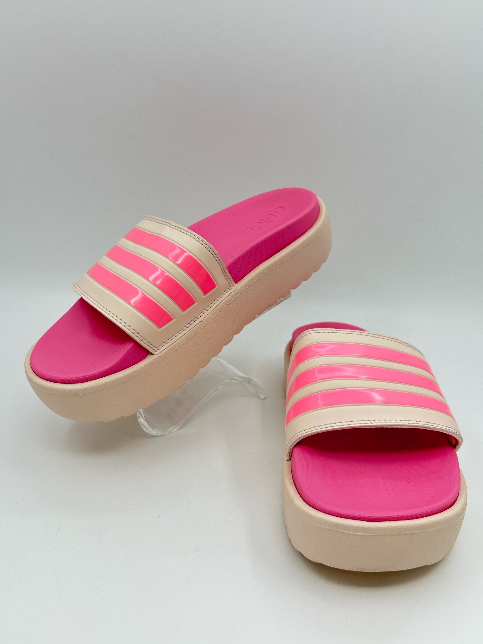 ADIDAS Size 7 PINK AND BEIGE Women Sandal