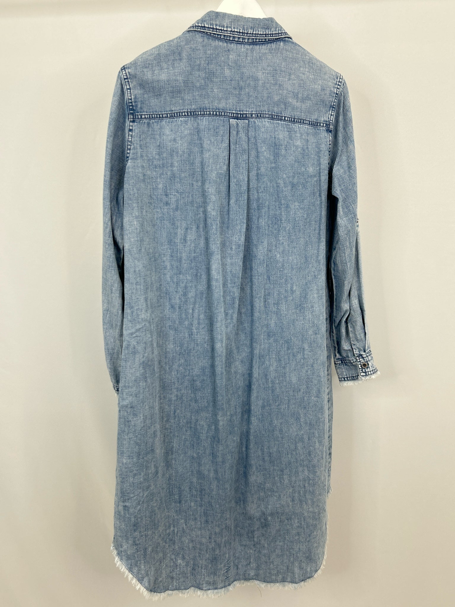 WASH LAB Size L BLUE DENIM Women Dress