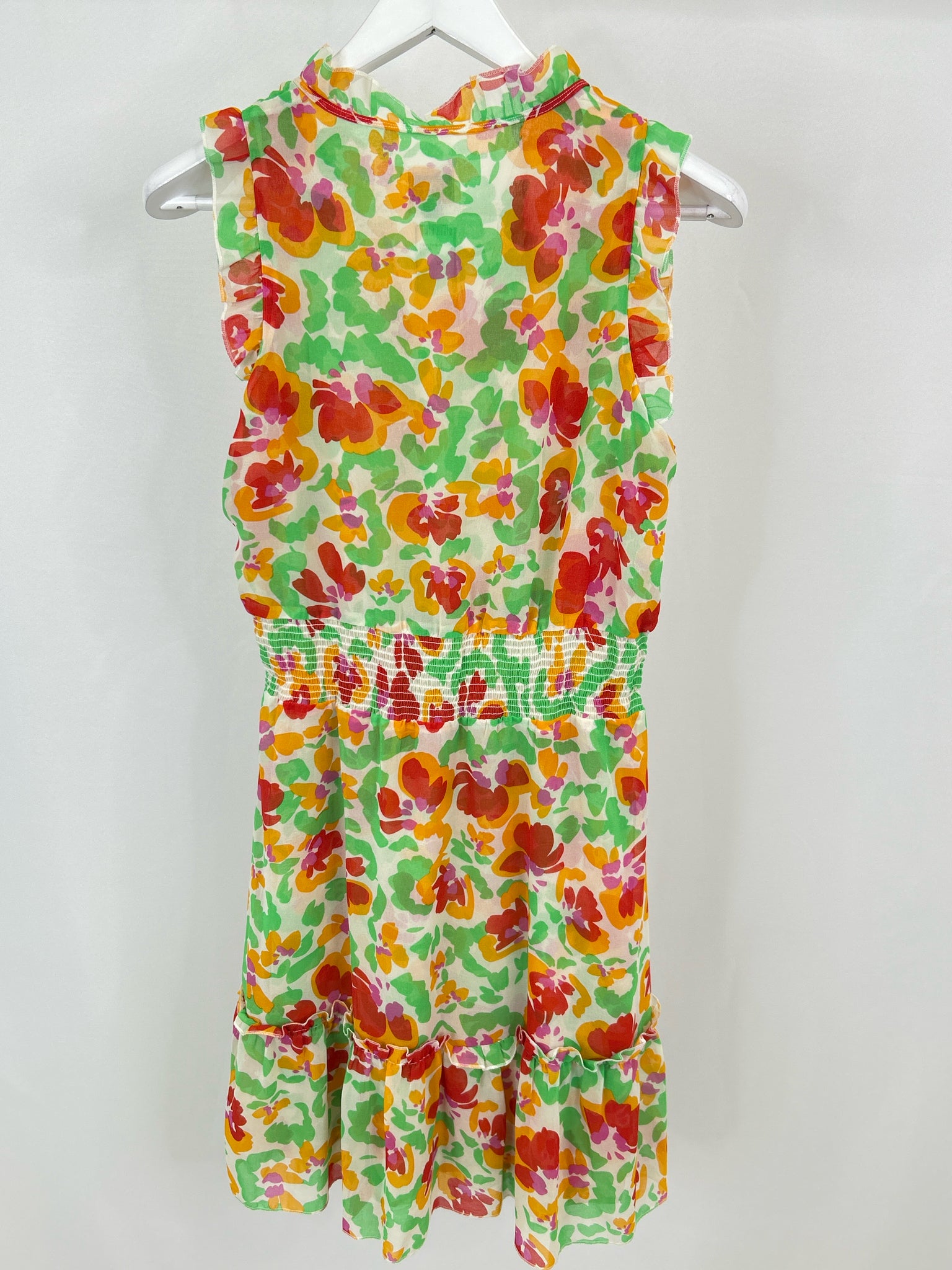 CABI Size S Green and Yellow Women's Dress