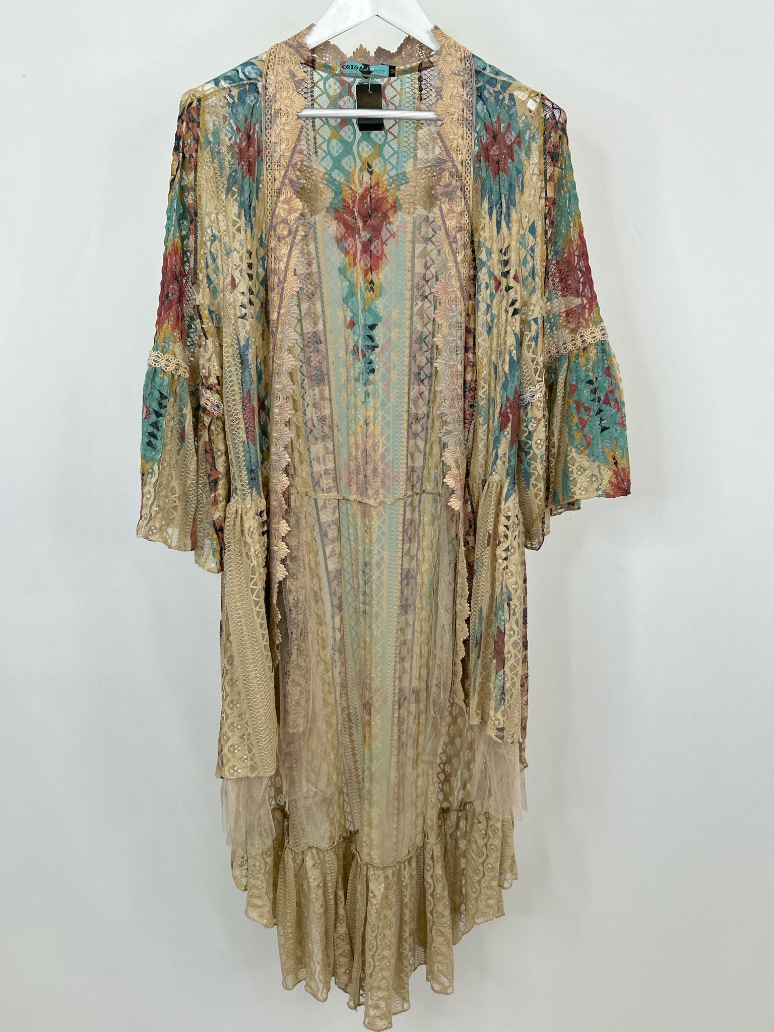 ORIGAMI By Vivien Size M Multi-Color Women Kimono