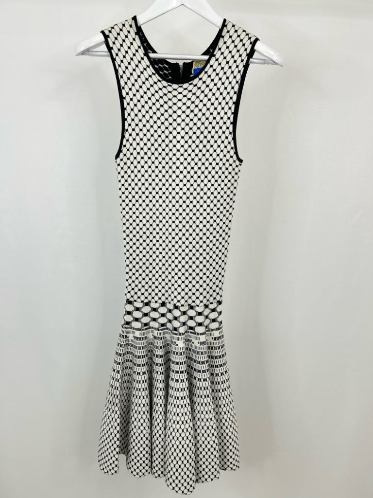 RONNY KOBO Size S White and black Women's Dress
