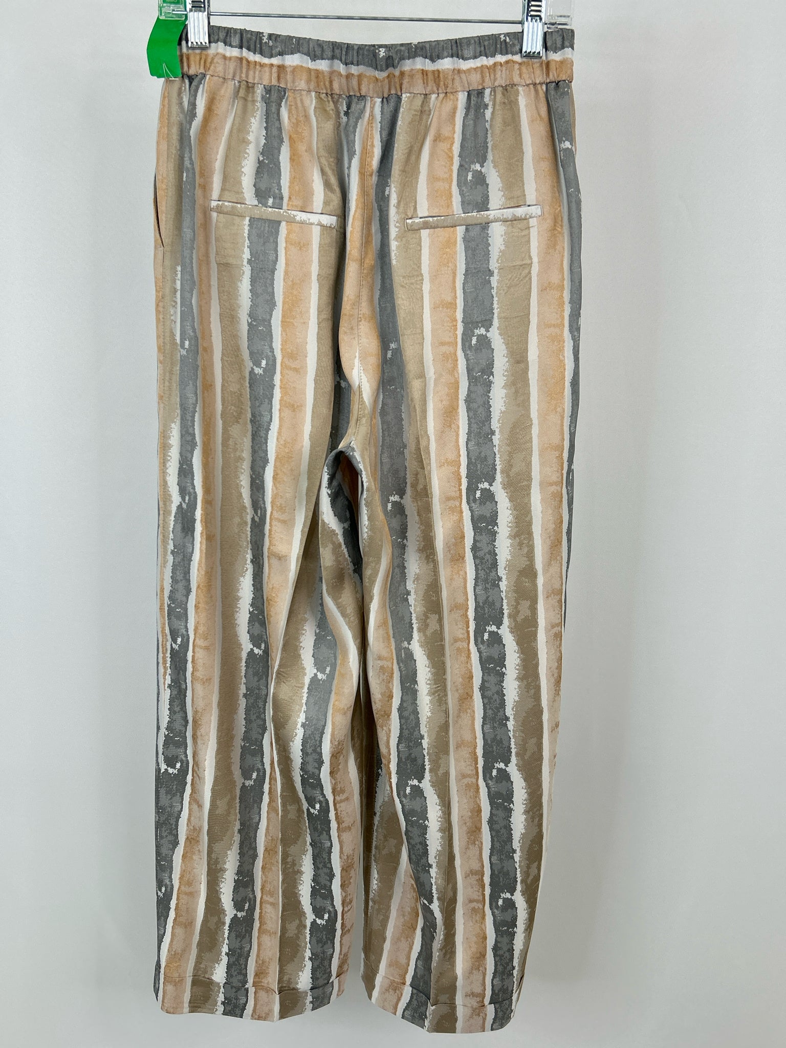 PESERICO Size L Tan & Grey Women's Pants