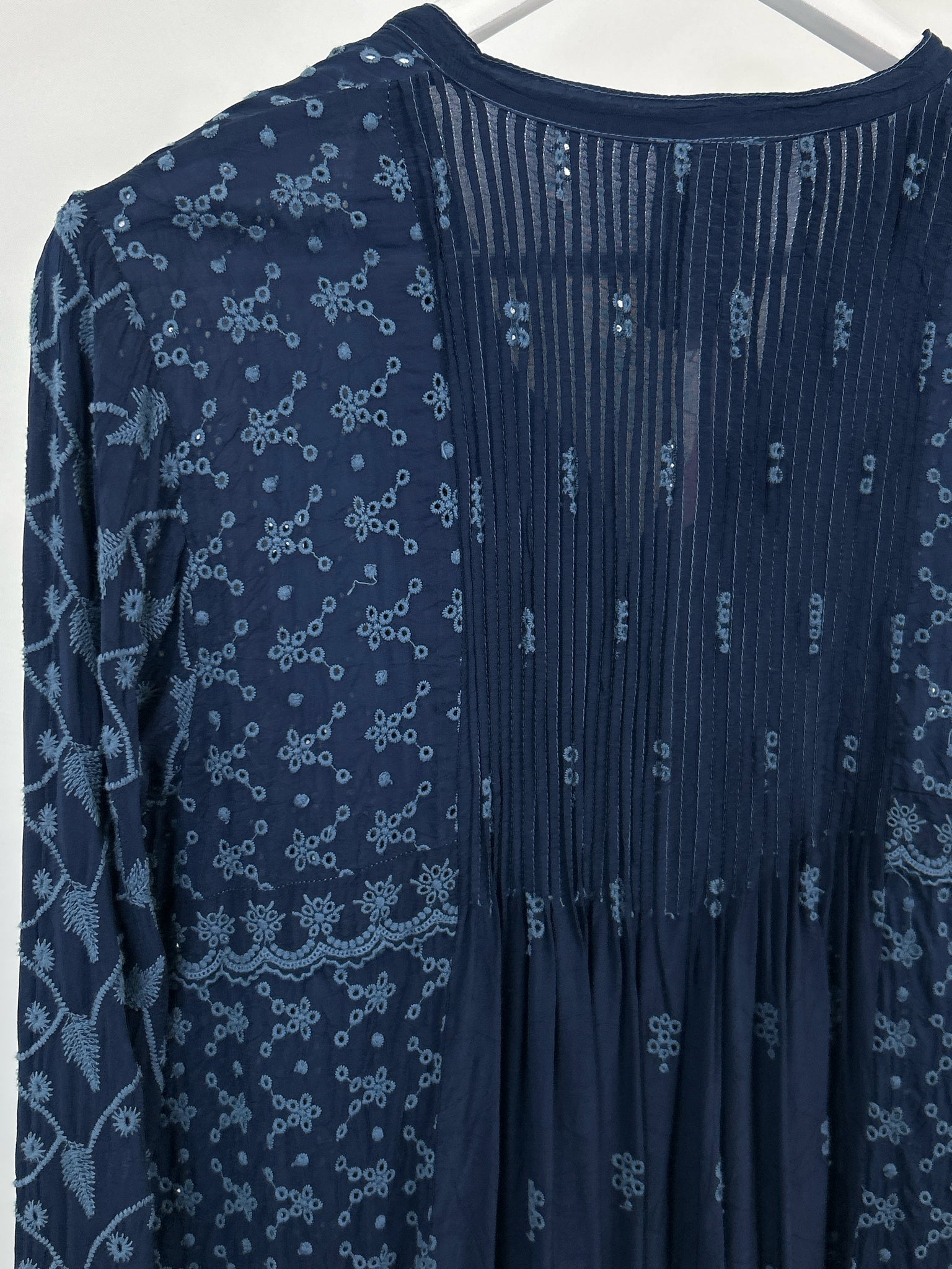 JOHNNY WAS Size L Navy Women Dress