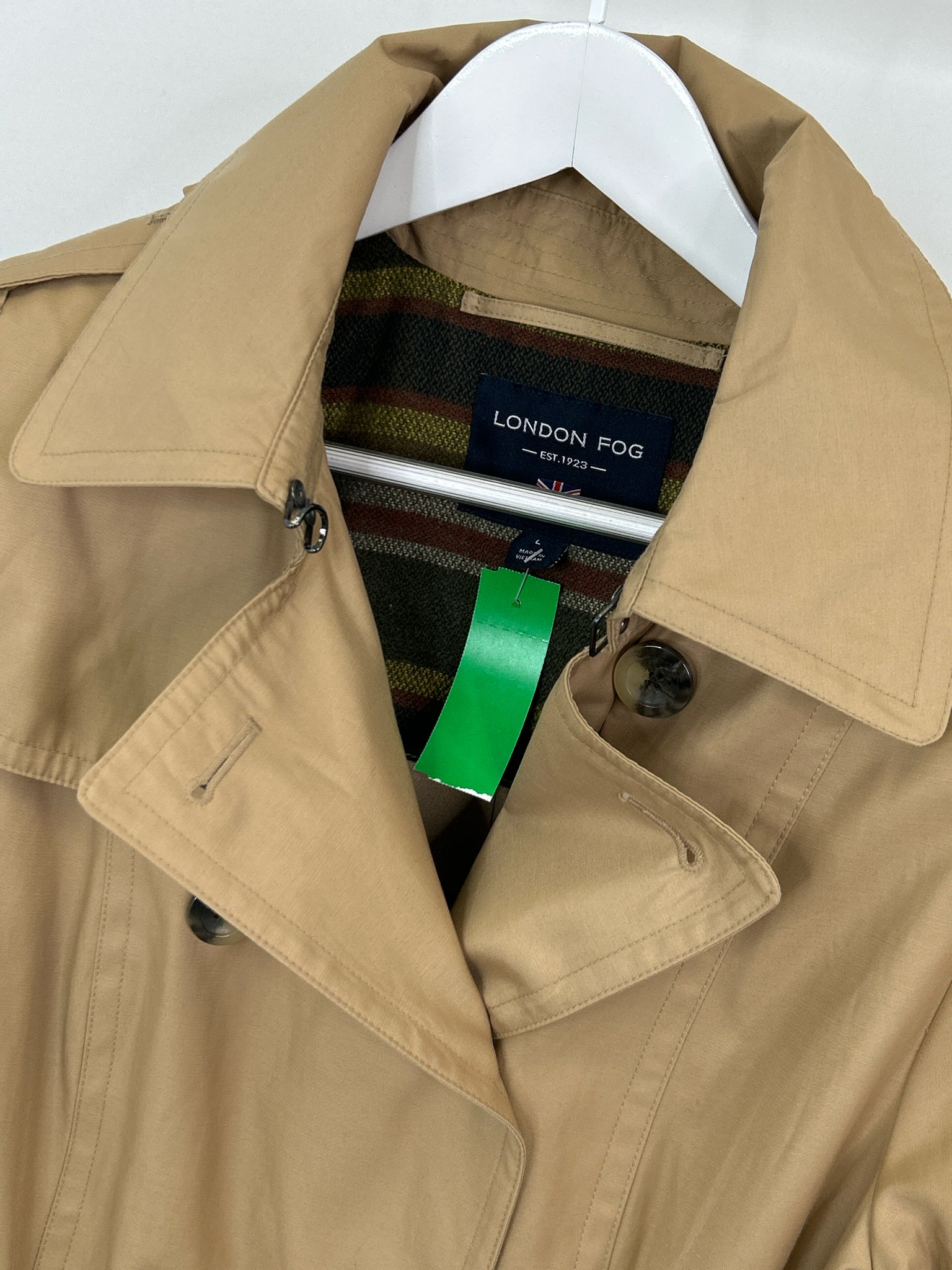 London Fog Size L KHAKI Women Coat