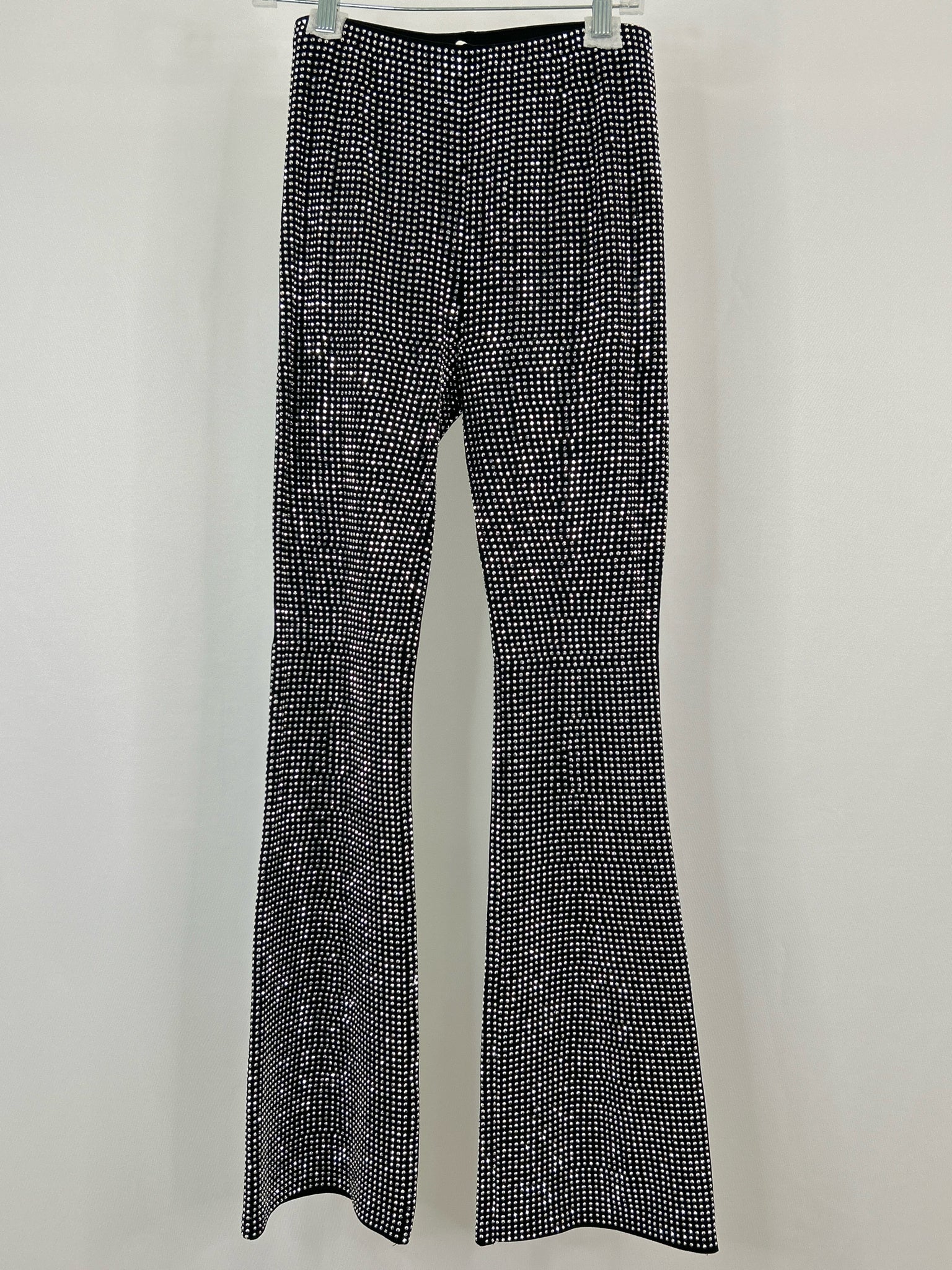 GOOD AMERICAN Size L Black and Silver Women Pants