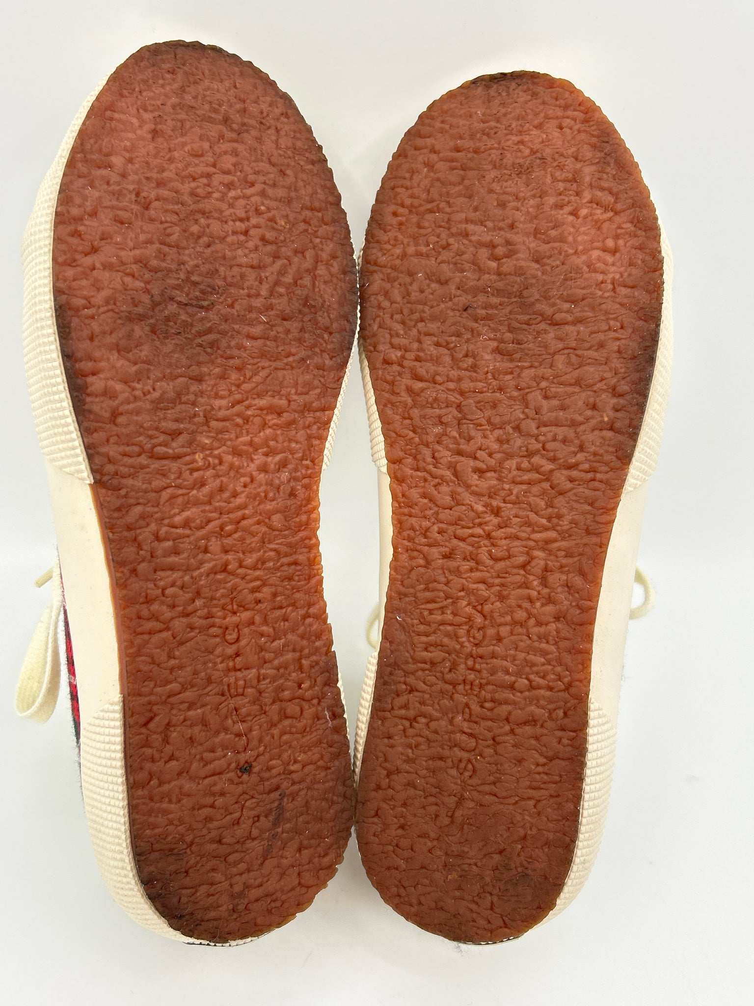 SUPERGA Size 7.5 Red Plaid Women Sneakers