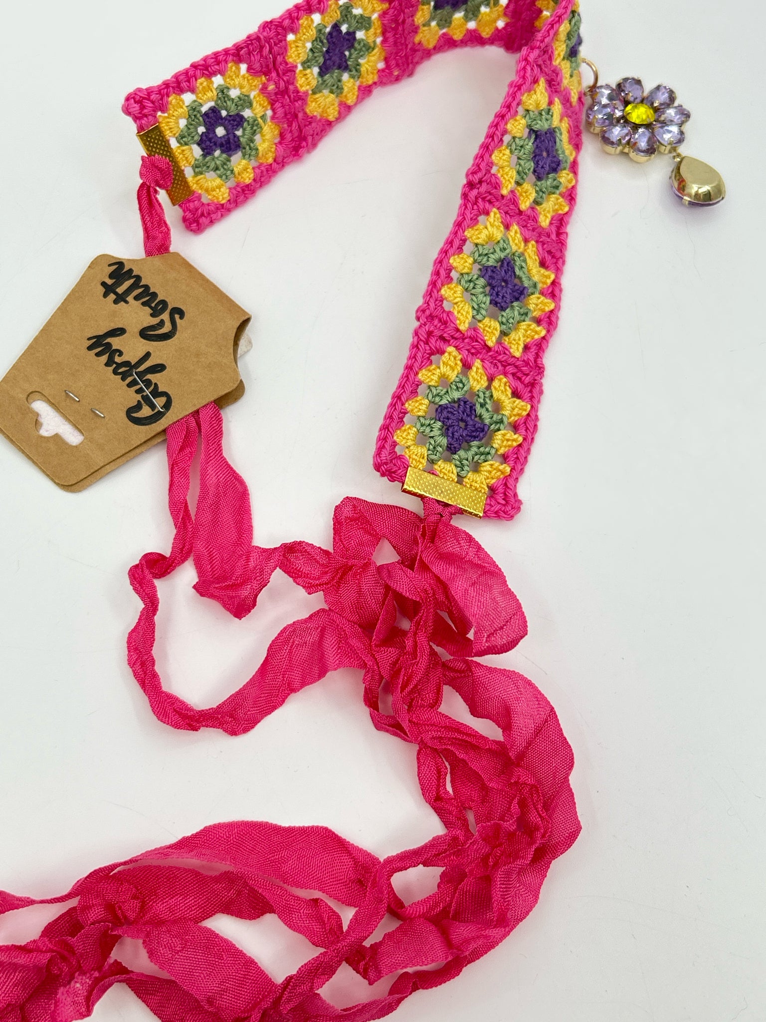 GYPSY SOUTH NWT Pink Print Necklace