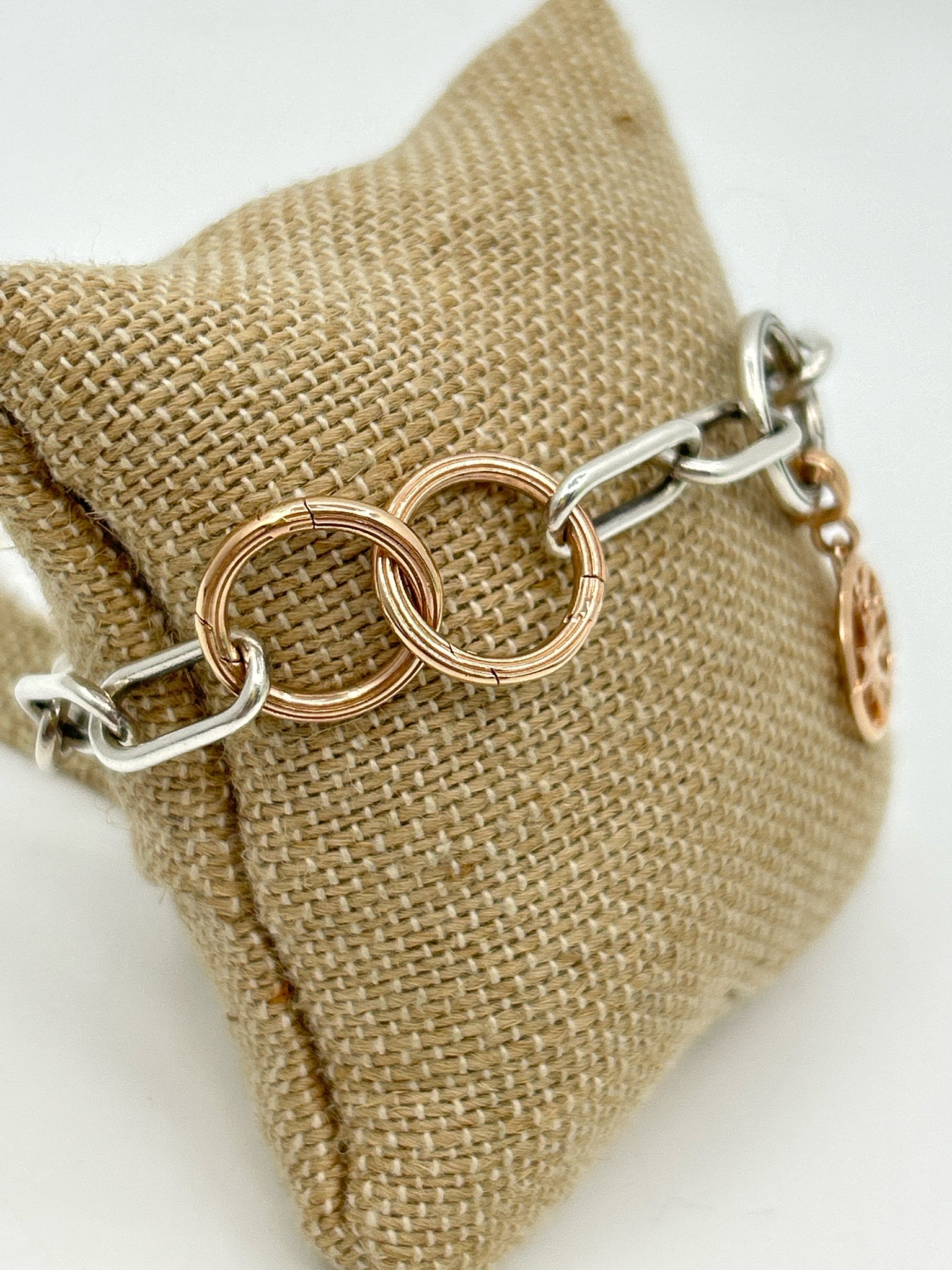 PANDORA Silver & Rose Gold Bracelet