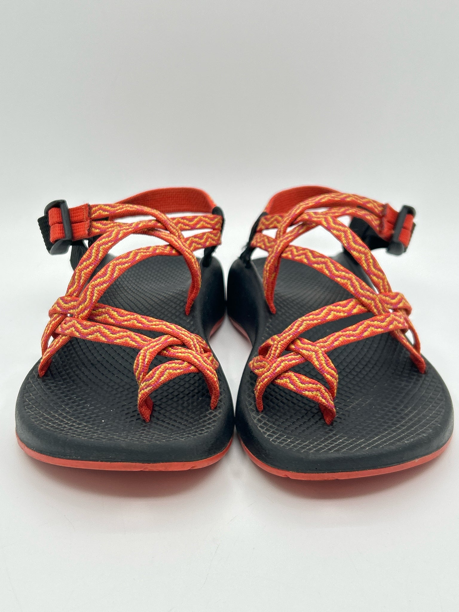 CHACO Size 8/8.5 ORANGE & BLACK Women Sandal