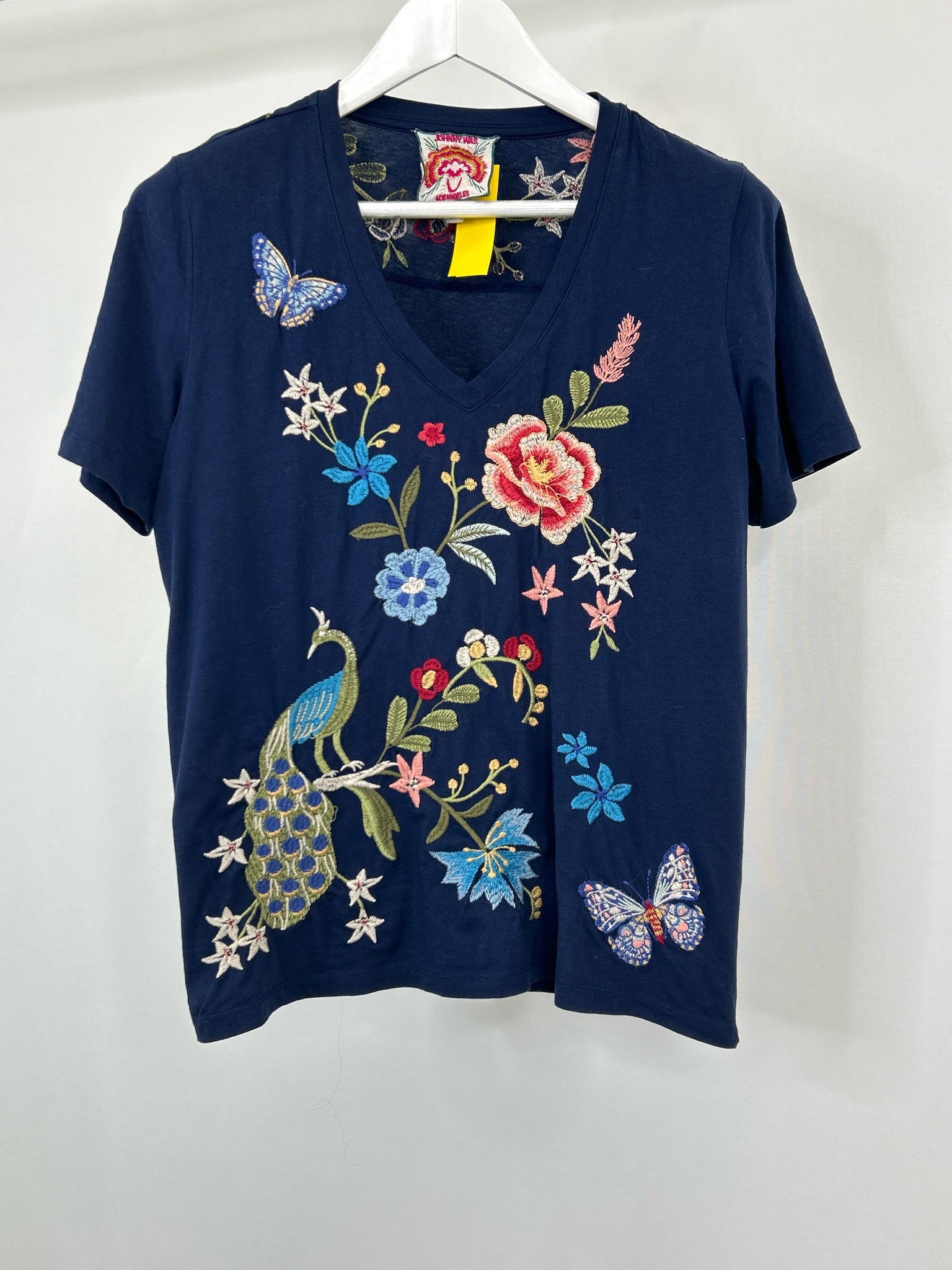JOHNNY WAS Size L Blue floral Women Shirt