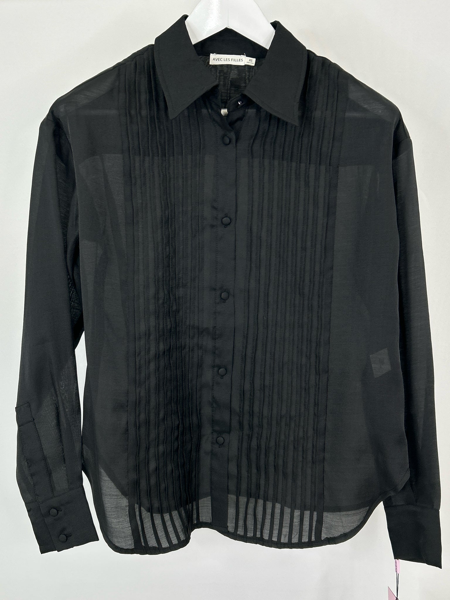 AVEC LES FILLES Size XS Black Women Blouse