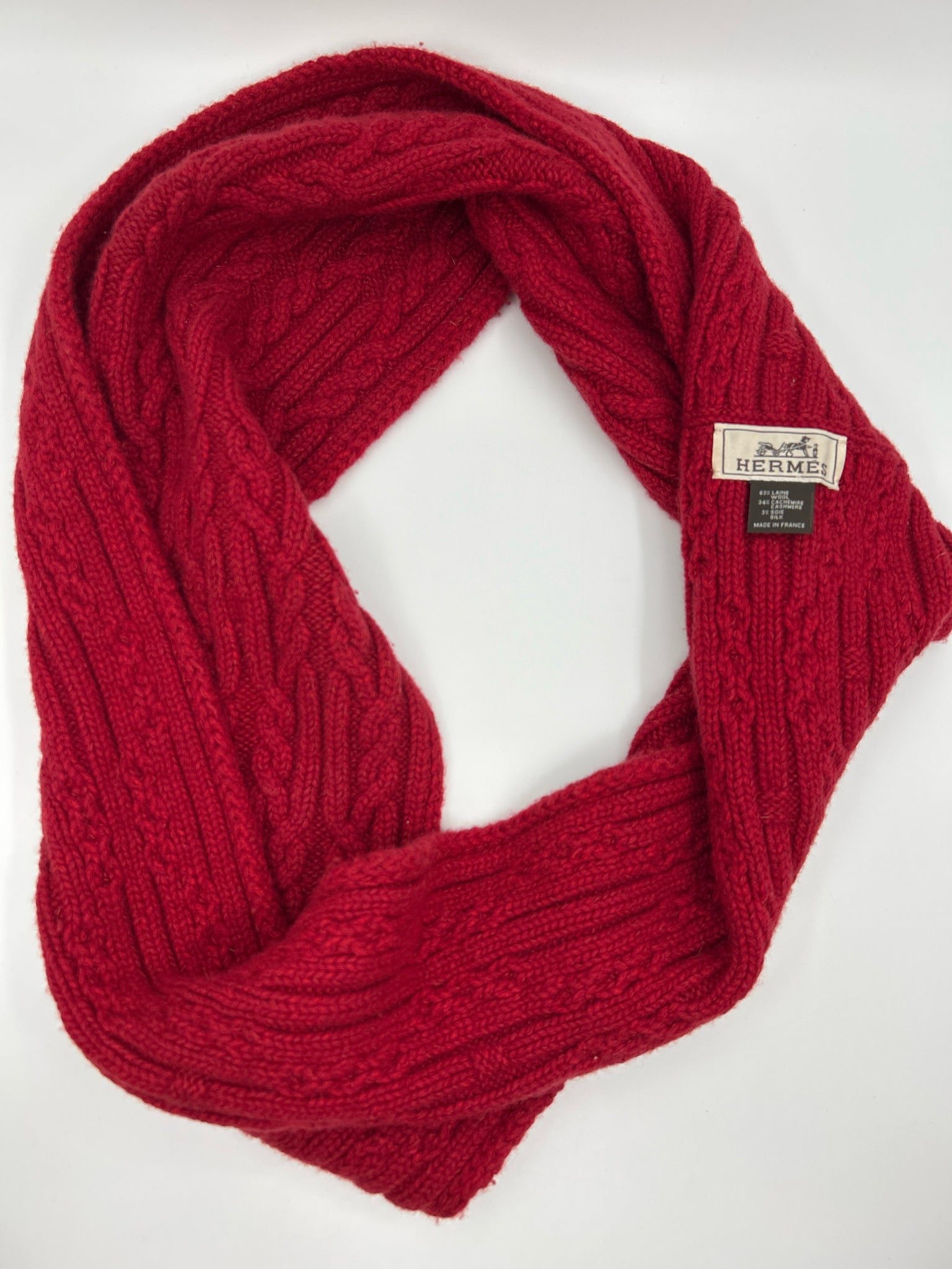 HERMES One Size Red Women Scarf