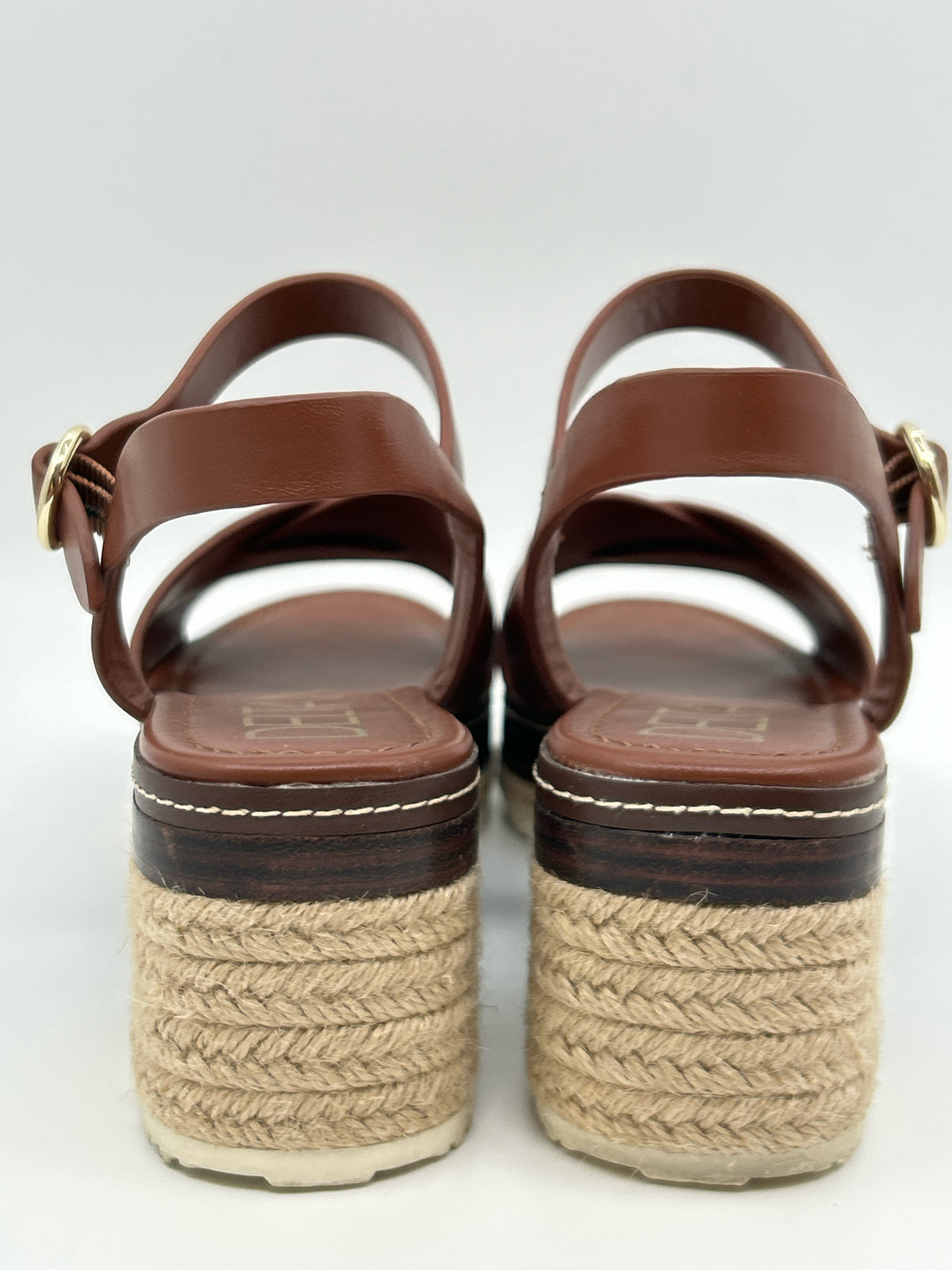 DELTAN Size 9.5M Brown Women Sandal