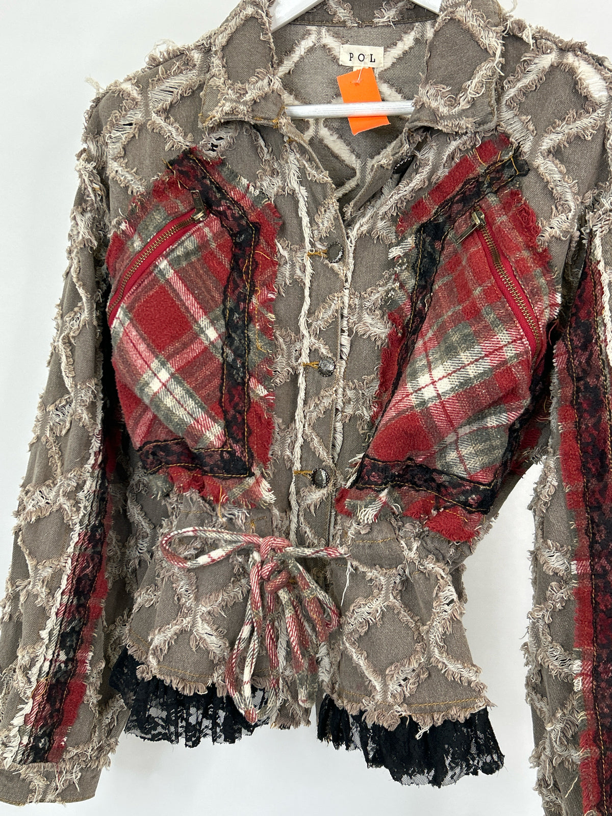 POL Size S Brown and Red Women Jacket