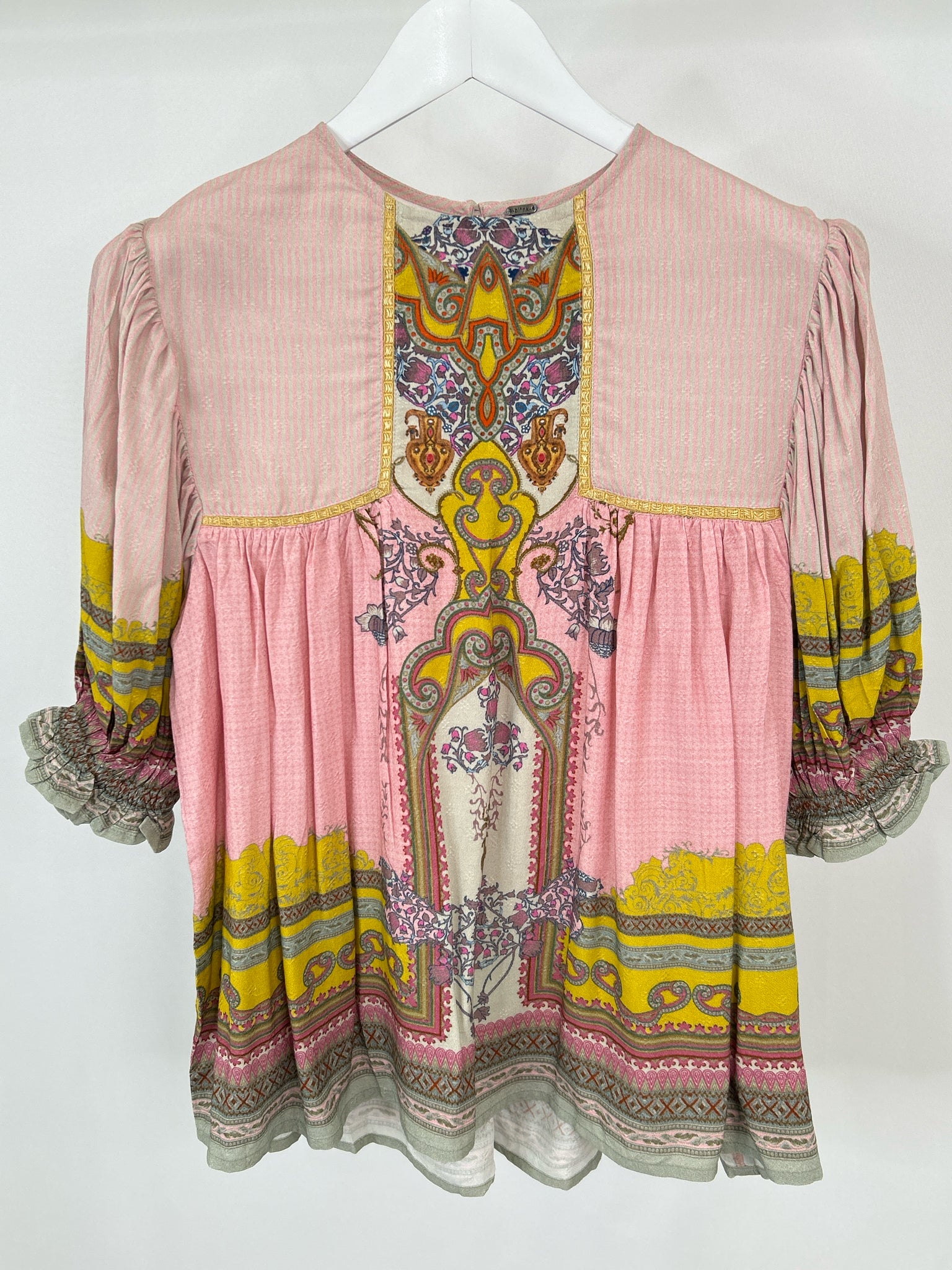 BL^NK LONDON Size M Pink and Yellow Women Top