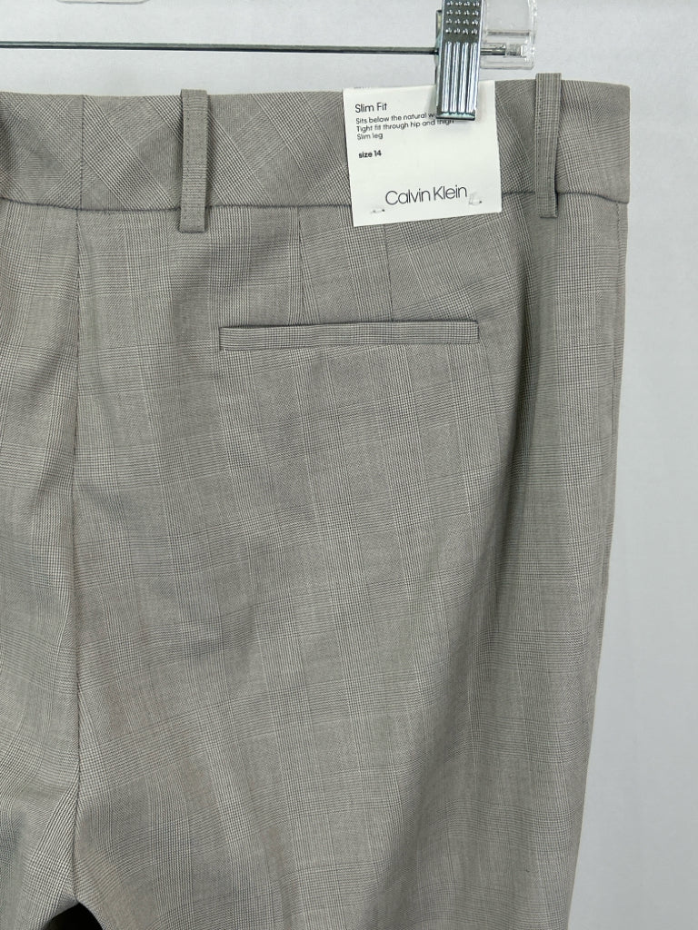 CALVIN KLEIN NWT Women Size 14 GREY PRINT Pants