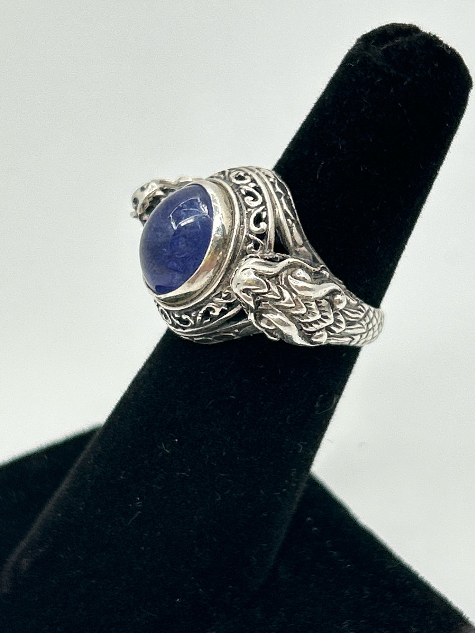 BALI LEGACY Silver and Purple Size 5 Dragon Ring