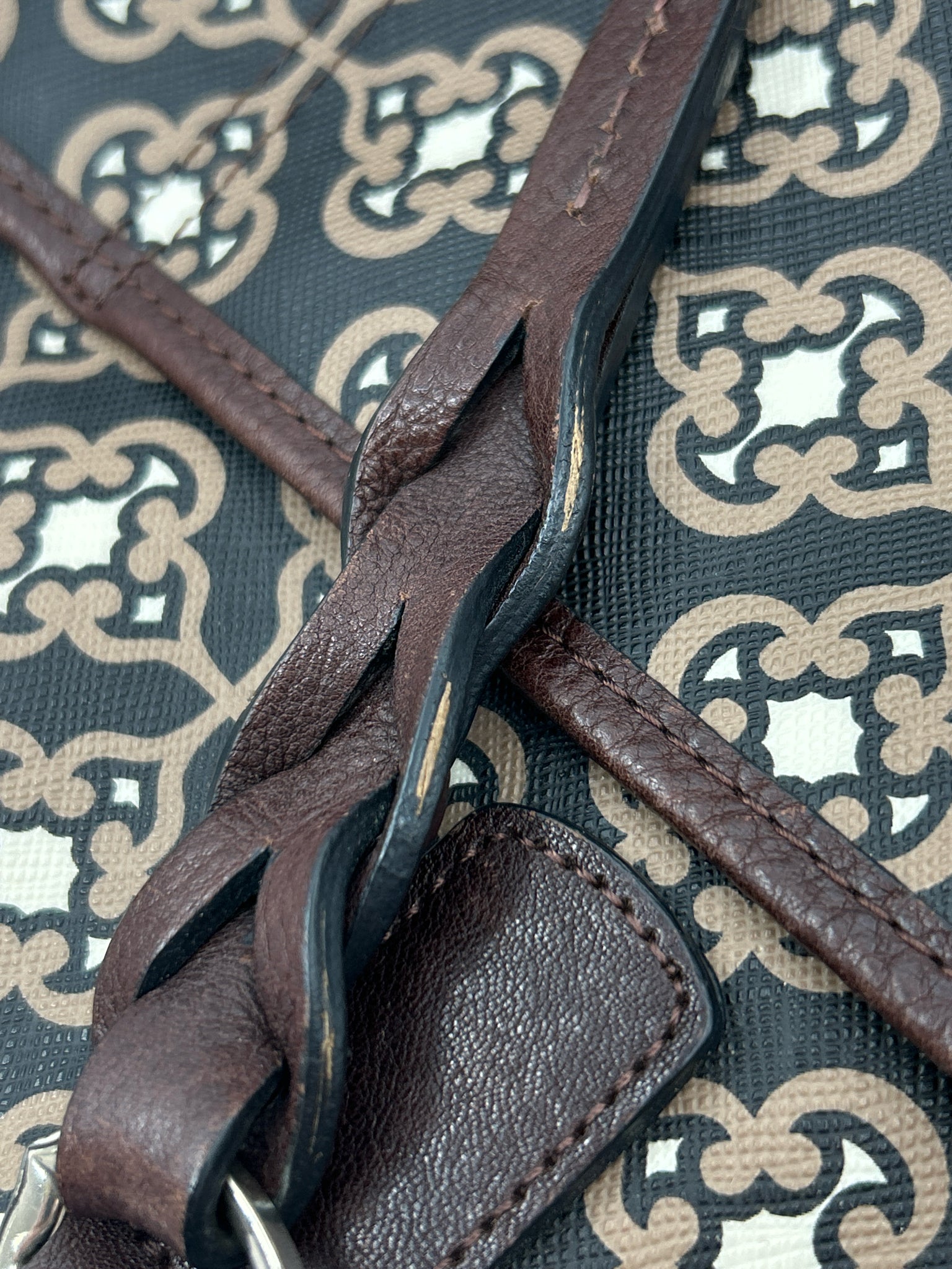BRIGHTON Brown Print Women Tote