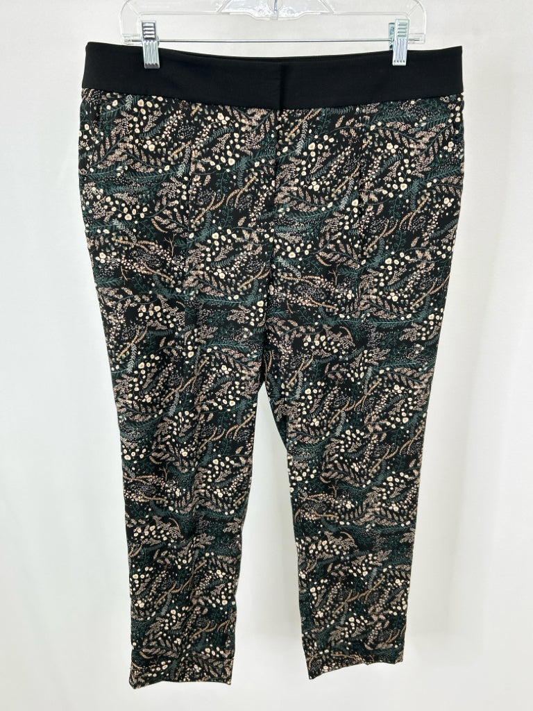 LOFT NWT Women Size 12P Black Print Pants