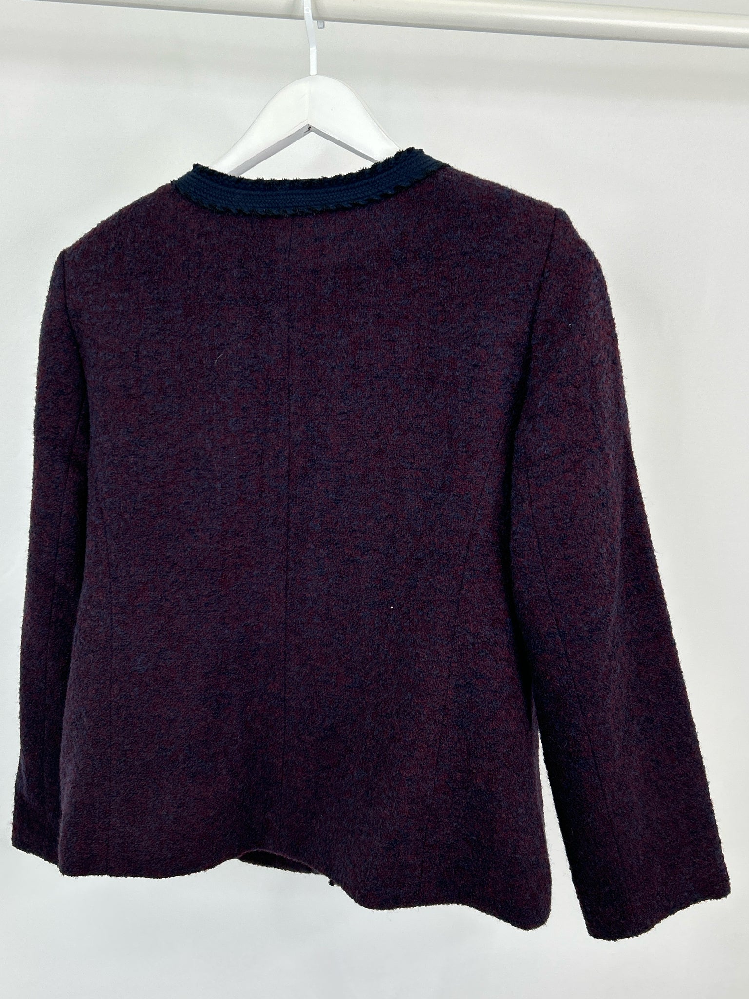 TALBOTS Size 10 Eggplant and Navy Women Jacket